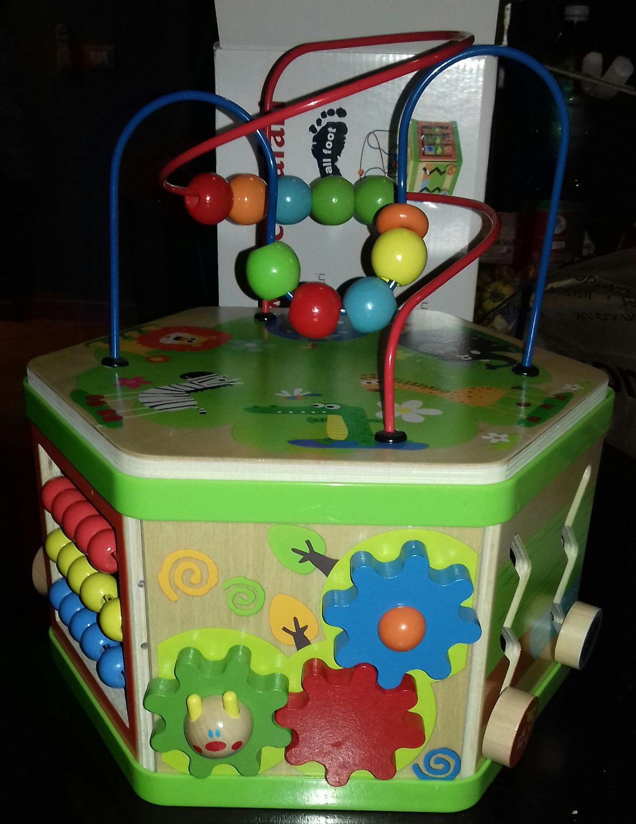smallfoot 4244 Cubo Motorio Safari gioco legno animali
