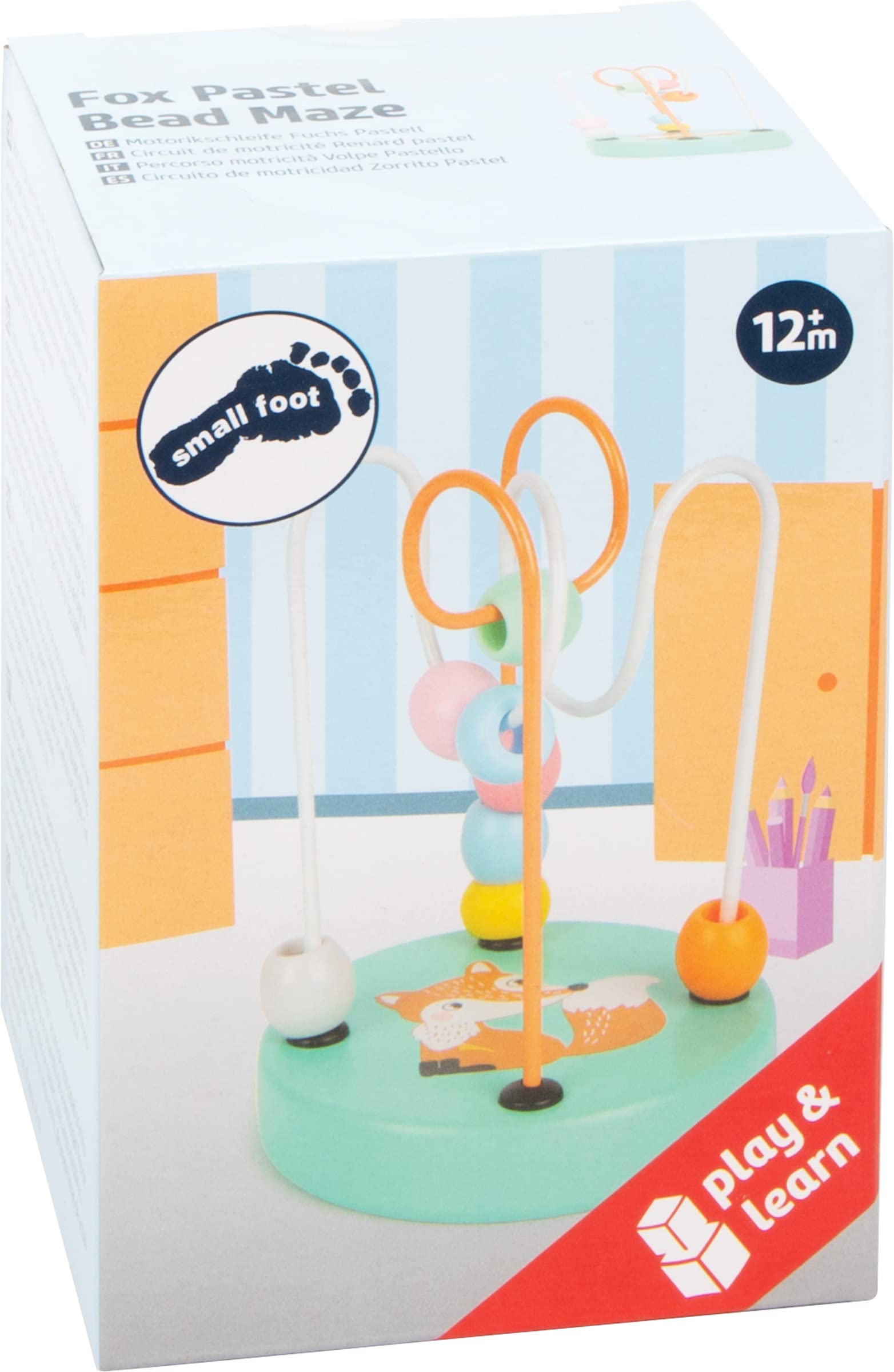 smallfoot 11763 Volpe Pastello pallottoliere legno 8 palline