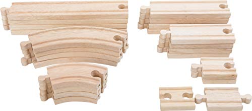 smallfoot 10257 set 24 binari trenino legno compatibile