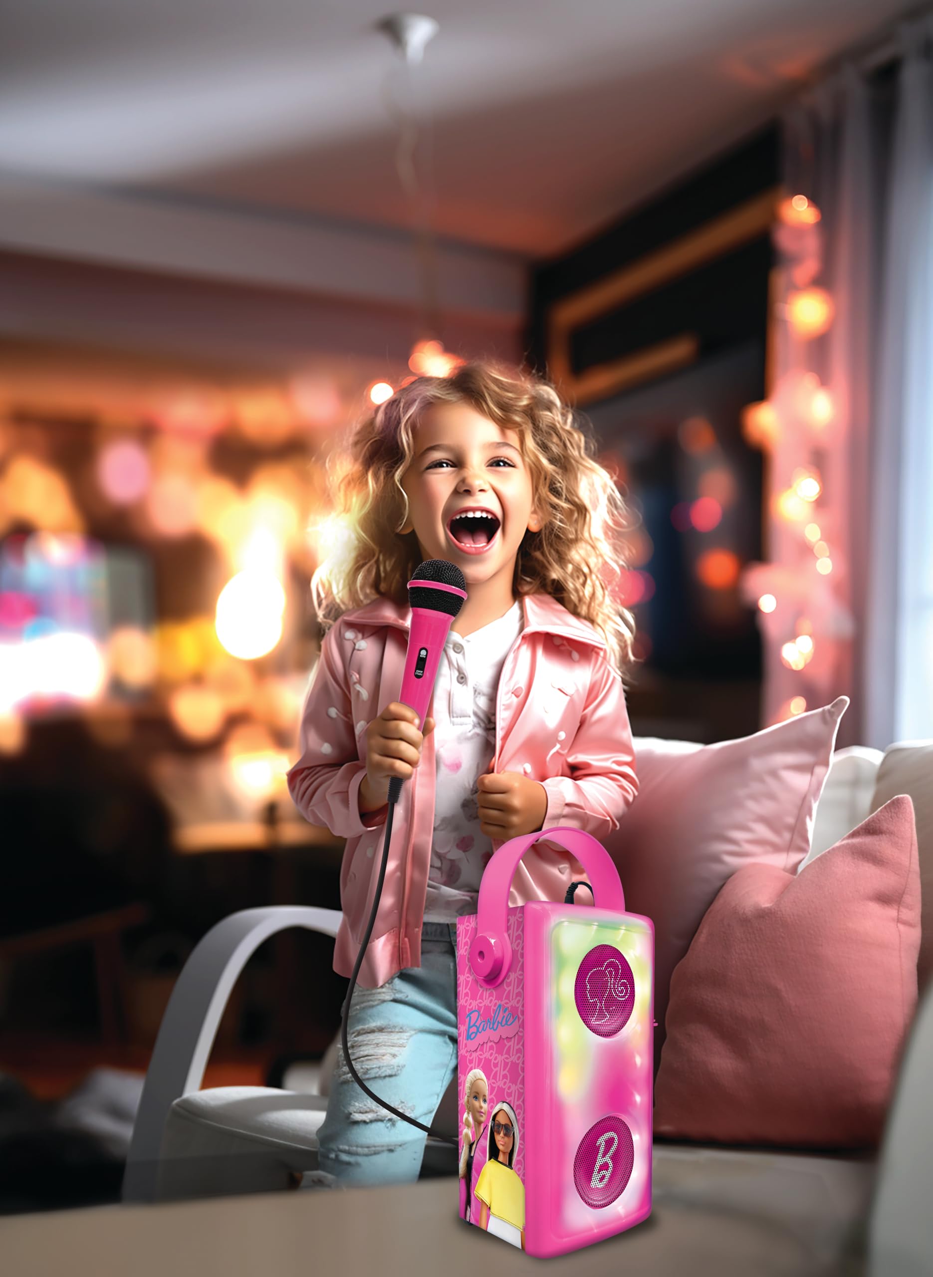 Lexibook Barbie BTP185BBZ altoparlante bluetooth rosa con microfono