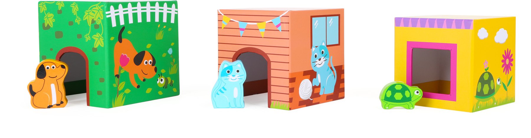 smallfoot Animali Domestici torre impilabile 6 cubi legno