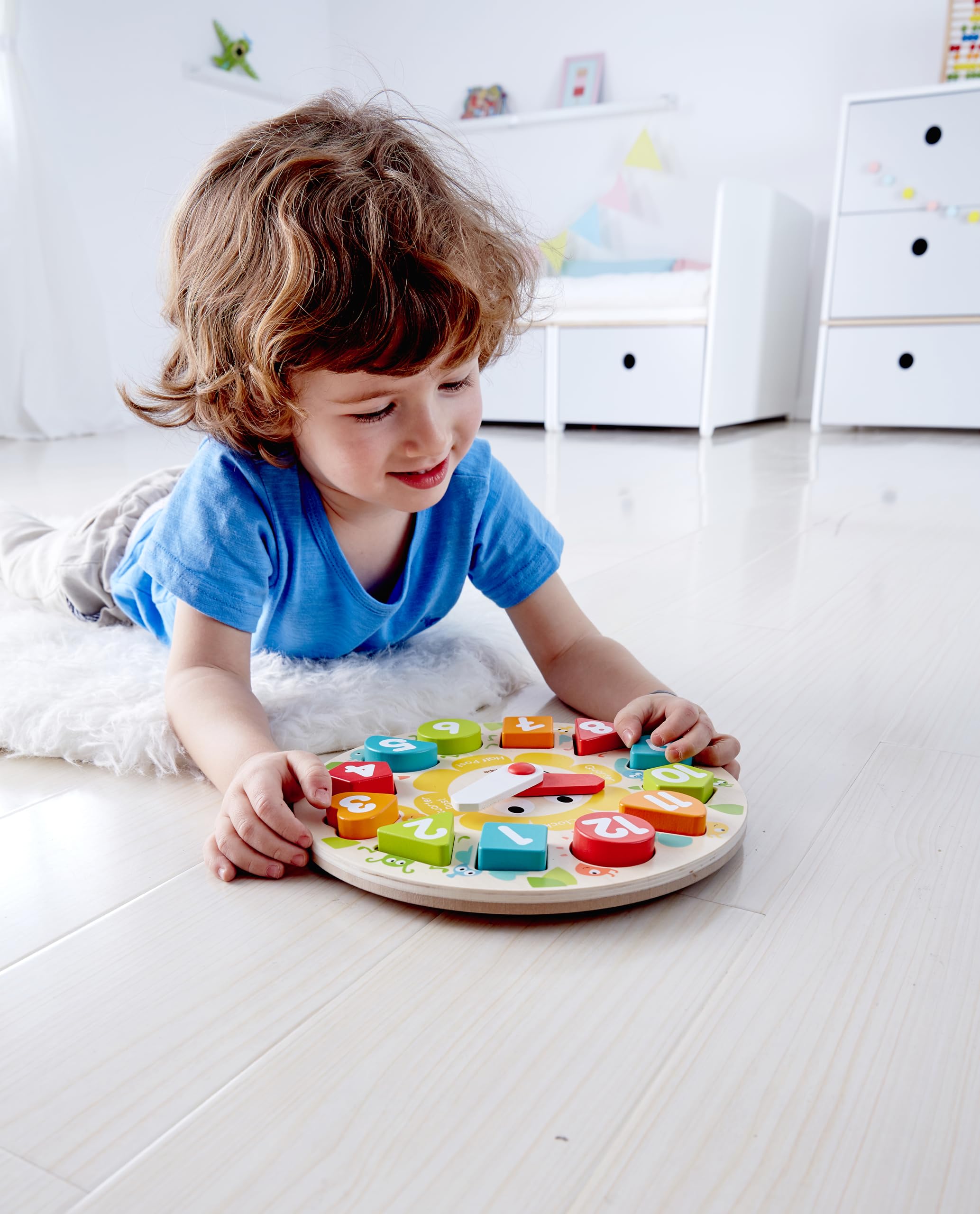Hape Puzzle Orologio incastro legno impara l'ora 3 anni