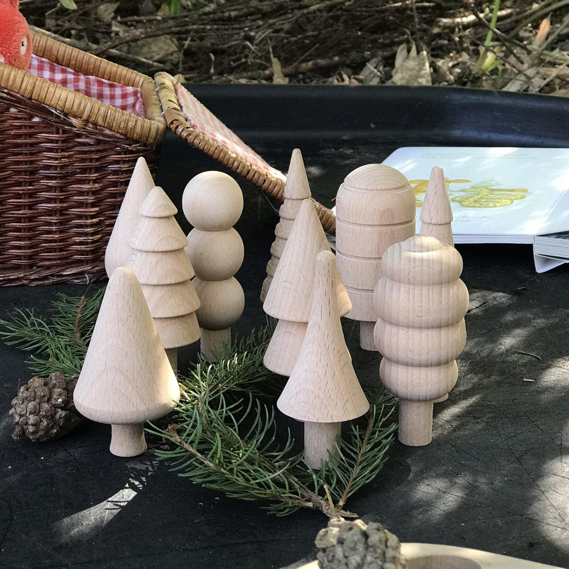 Tickit Woodland alberi legno 10 pezzi faggio