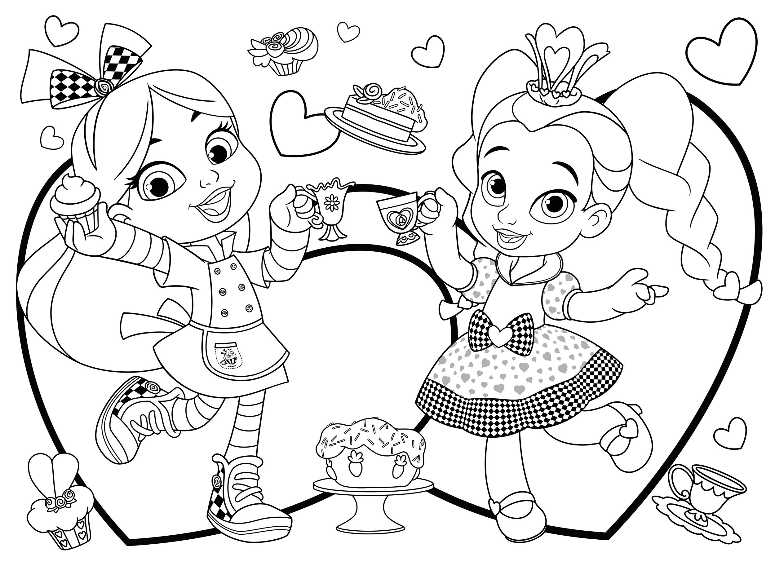Lisciani Disney Puzzle DF Maxi Floor 24 Alice puzzle da colorare