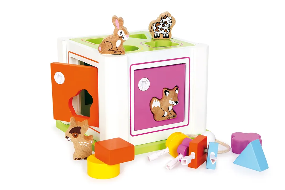 smallfoot Box Incastro cubo motricità legno 8 forme