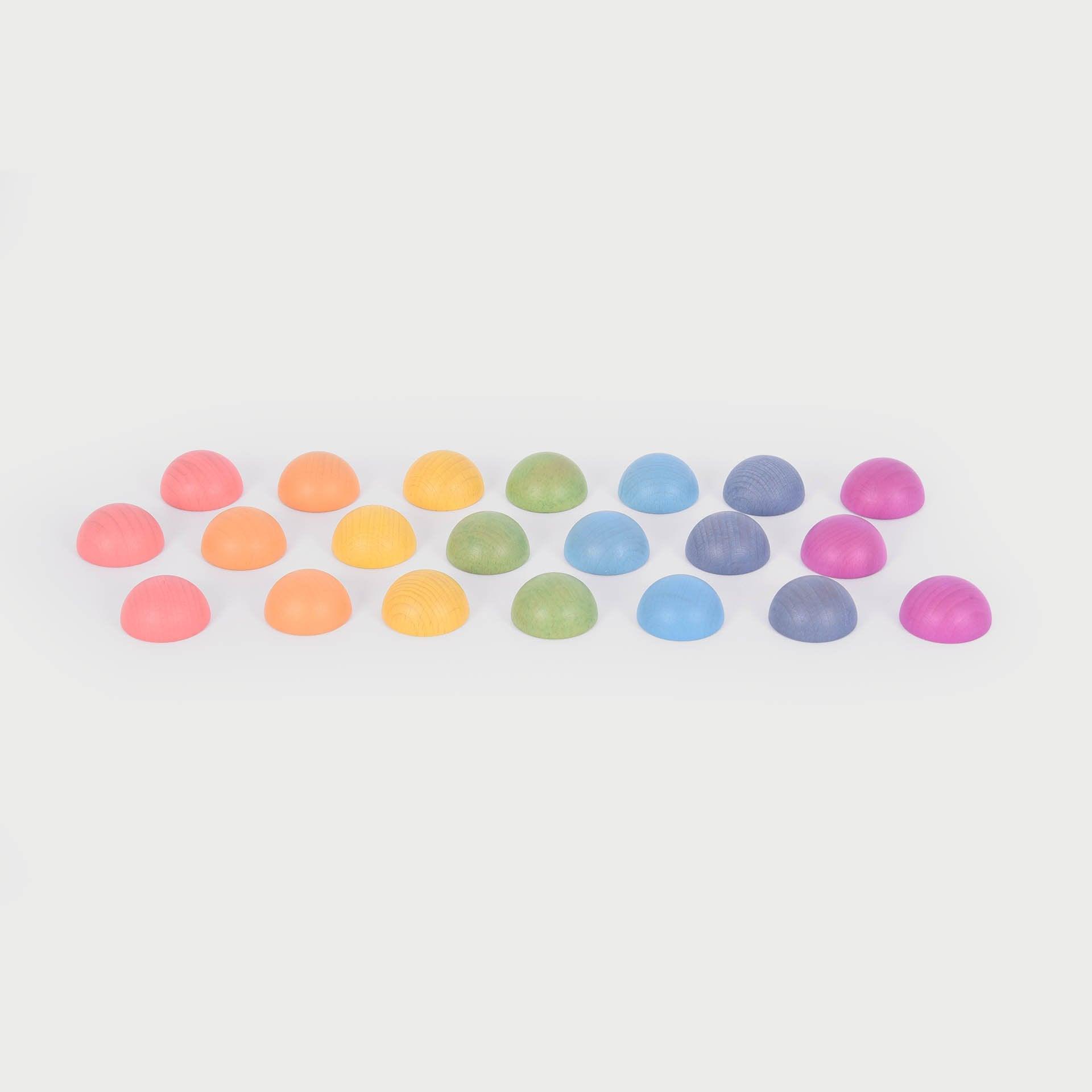 Tickit Rainbow Wooden Semispheres semisfere legno 21 pz 7 colori