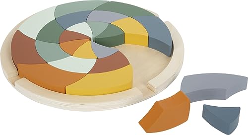 smallfoot Safari puzzle in legno 24 pezzi colori