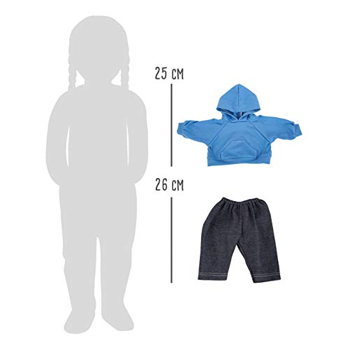 smallfoot 11779 vestiti bambole felpa blu jeans 35-42 cm