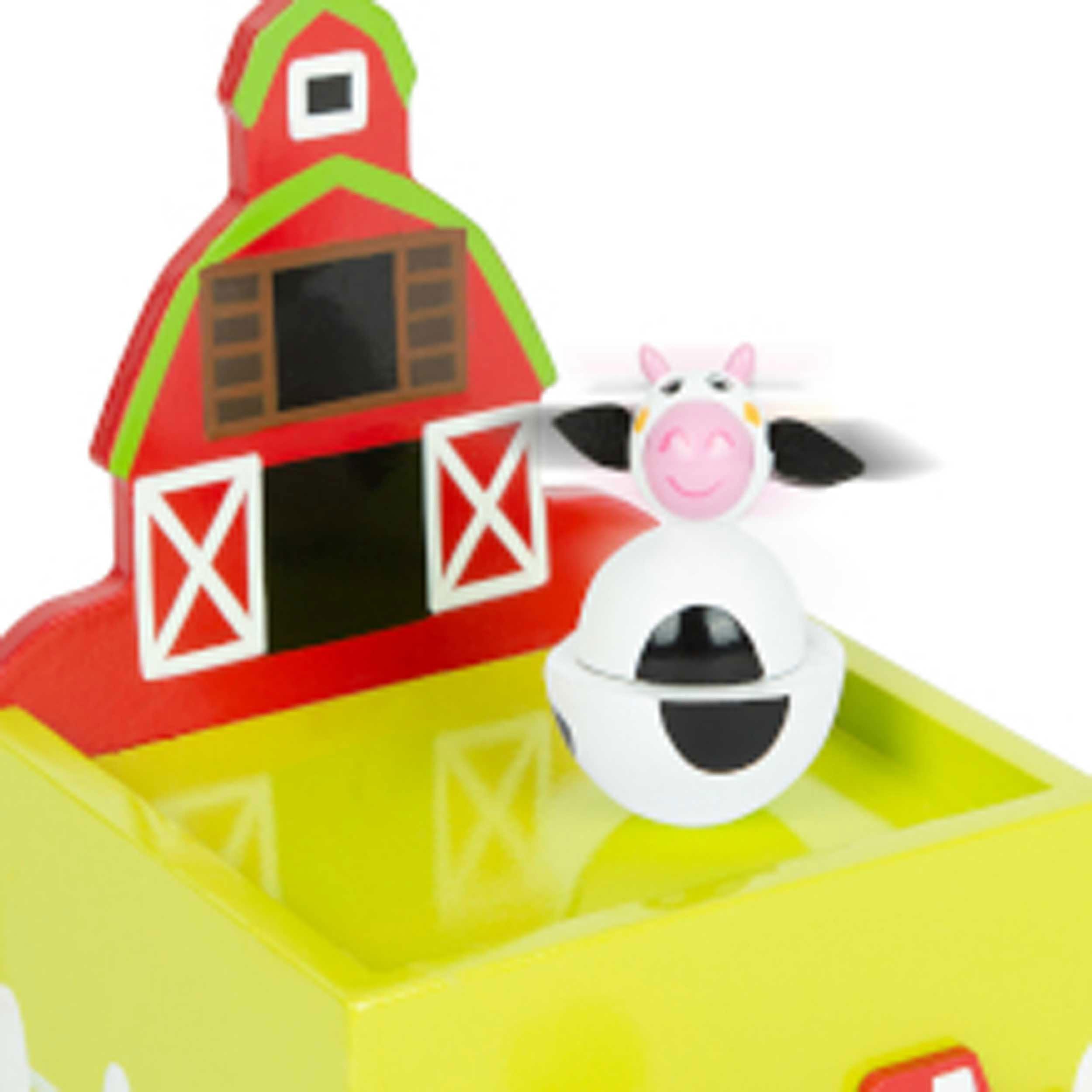 smallfoot 11715 Carillon Fattoria Legno Mucca e Cane