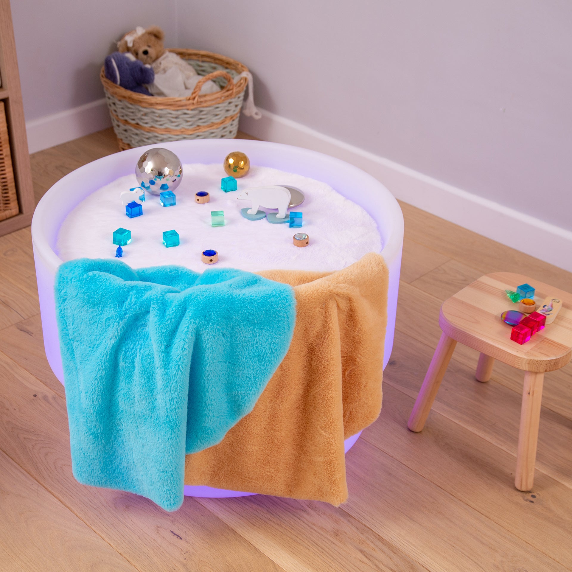 Tickit Discovery Furry tappeti sensoriali 3 pezzi pelosi