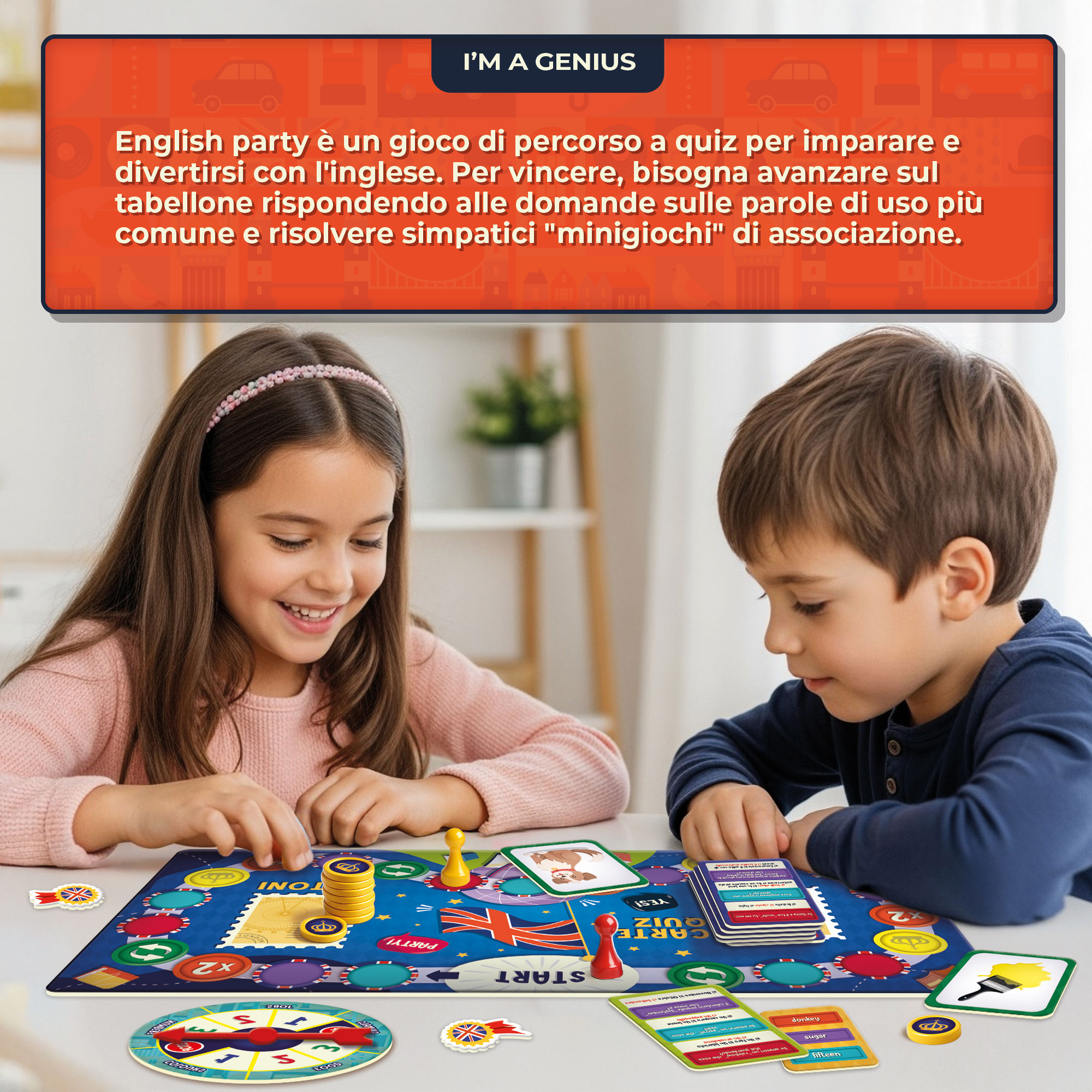 Lisciani I'm a Genius English Party gioco inglese scuola primaria