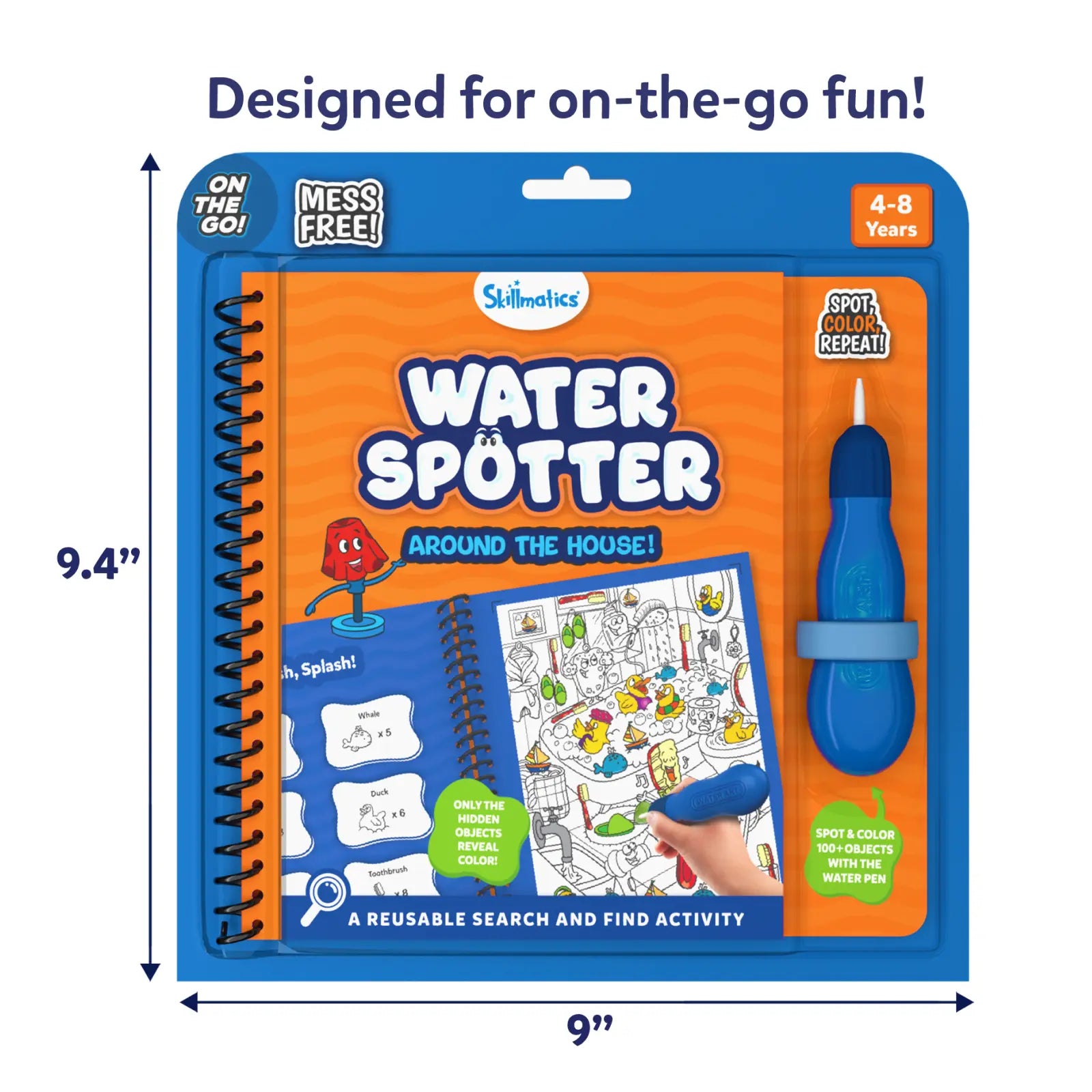 Skillmatics Seek & Splash Around the House libro acqua 4-8 anni