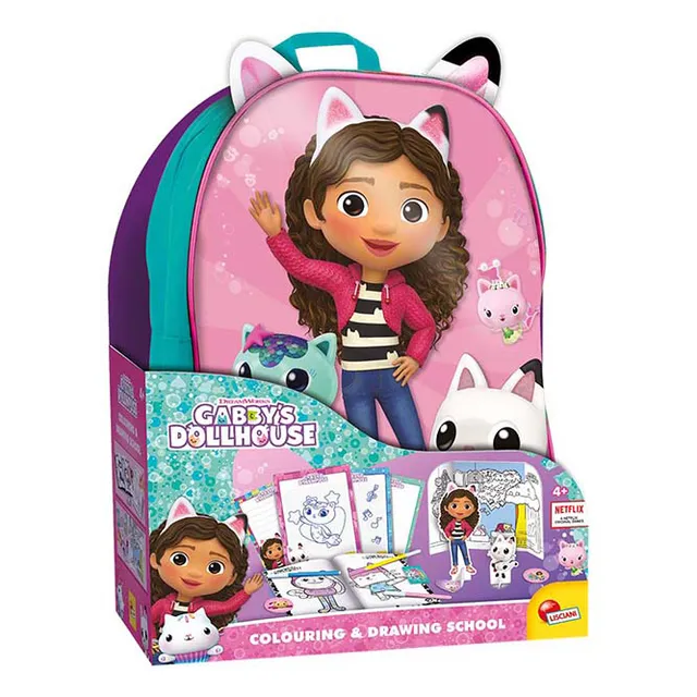 Lisciani Gabby's Dollhouse Zainetto Coloring And Drawing School disegno