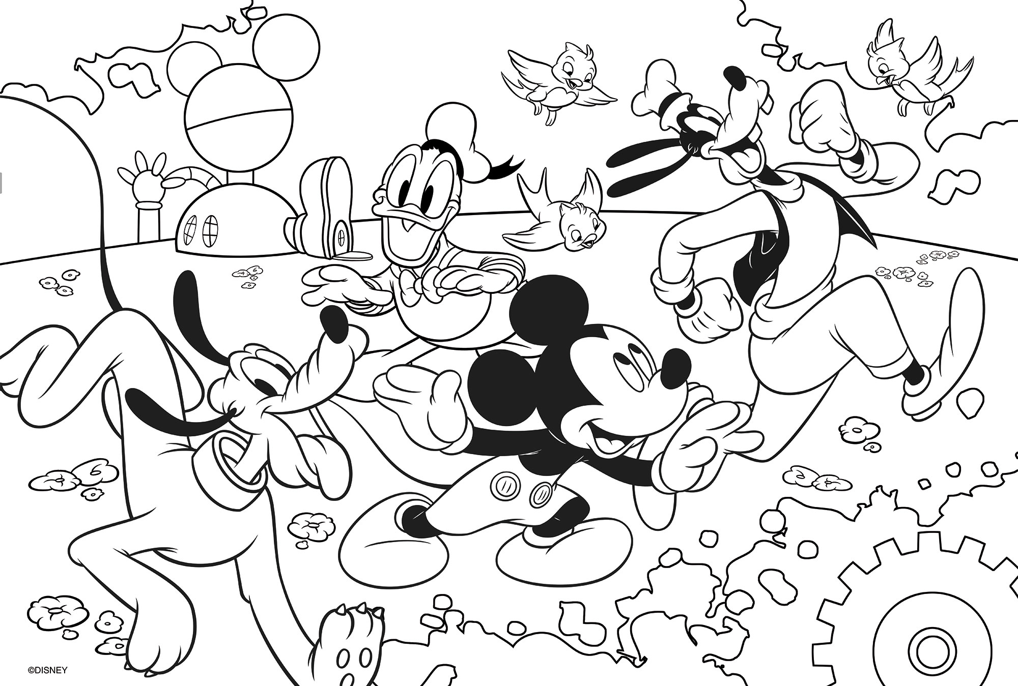 Lisciani Disney Maxifloor 4x48 Mickey maxipuzzle bifacciale
