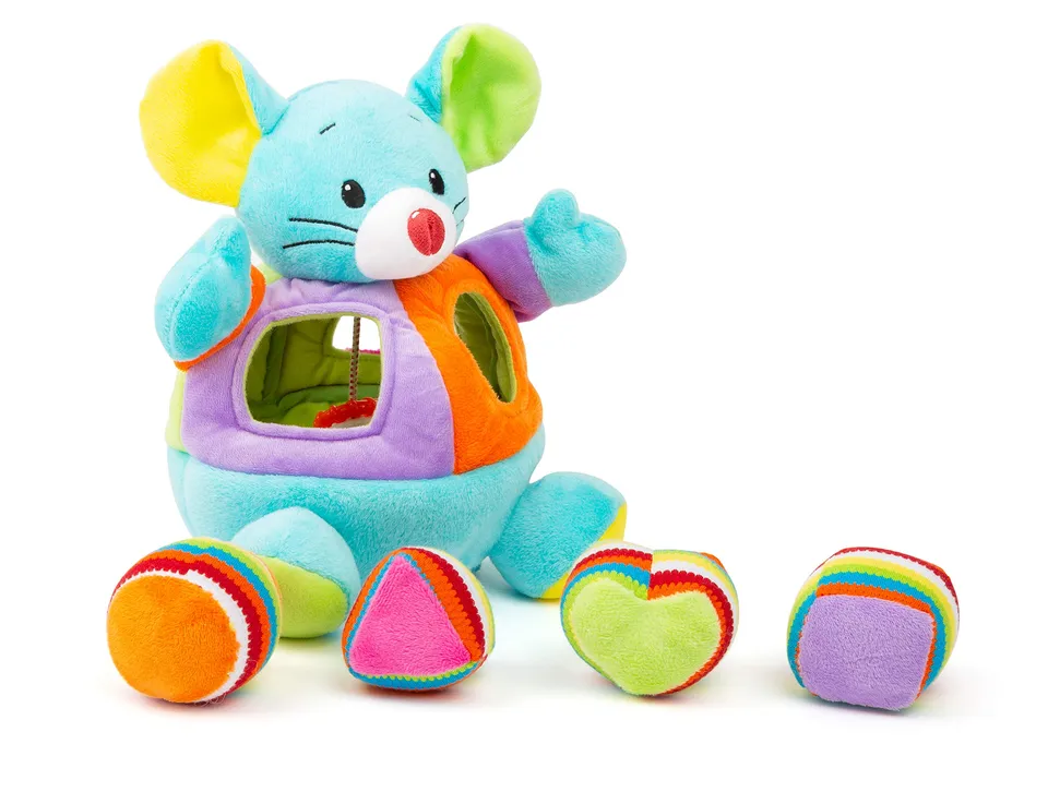 smallfoot 11419 Topolino peluche incastri con sonaglio