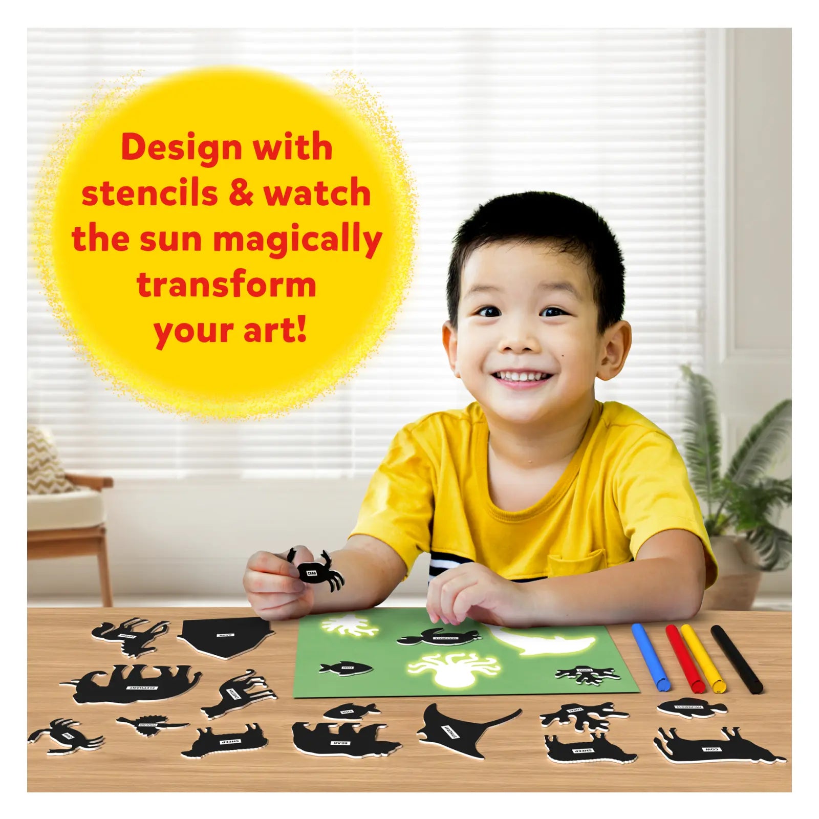 Skillmatics Magical Sun Art Animals kit arte solare 4-12 anni
