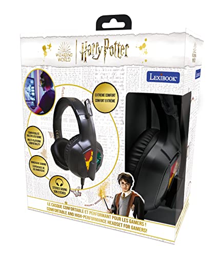 Lexibook Harry Potter HPG10HP cuffie gaming cablate nere