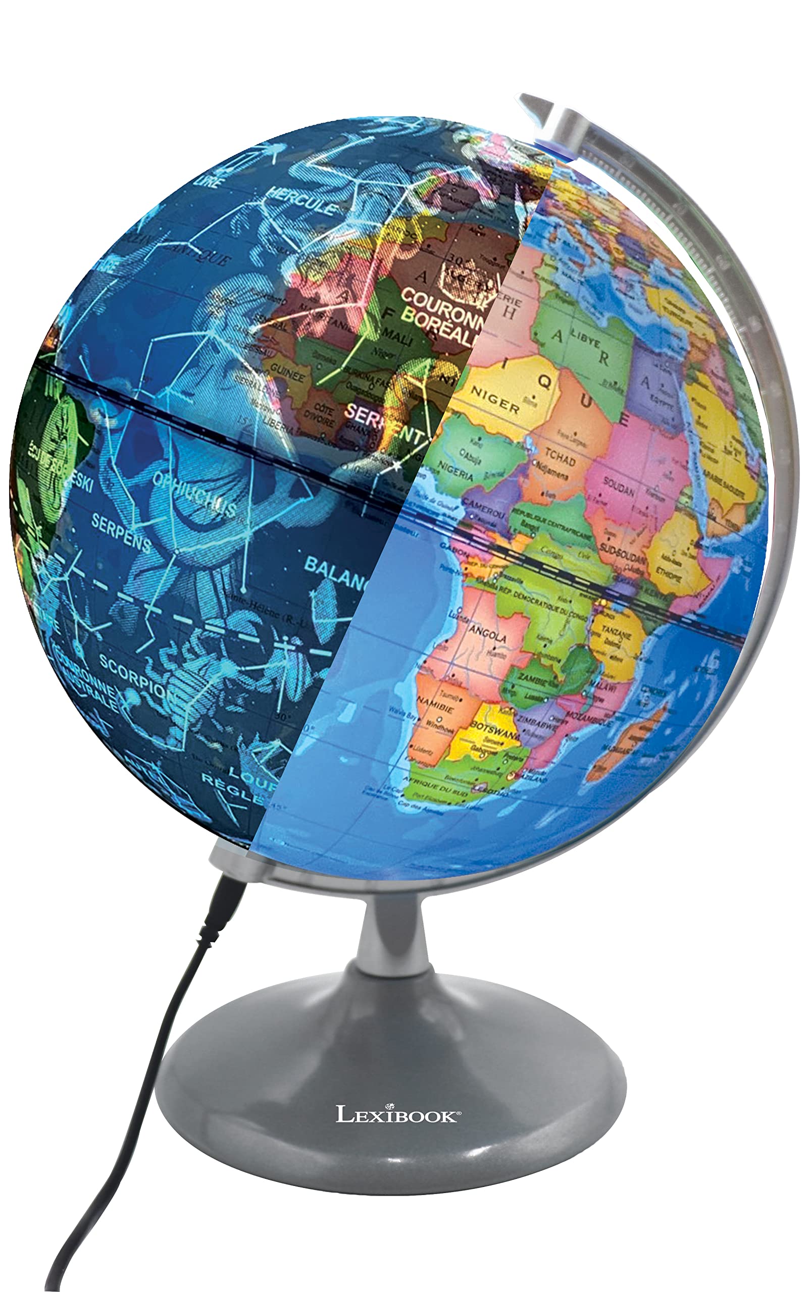 Lexibook globo giorno e notte luminoso costellazioni USB