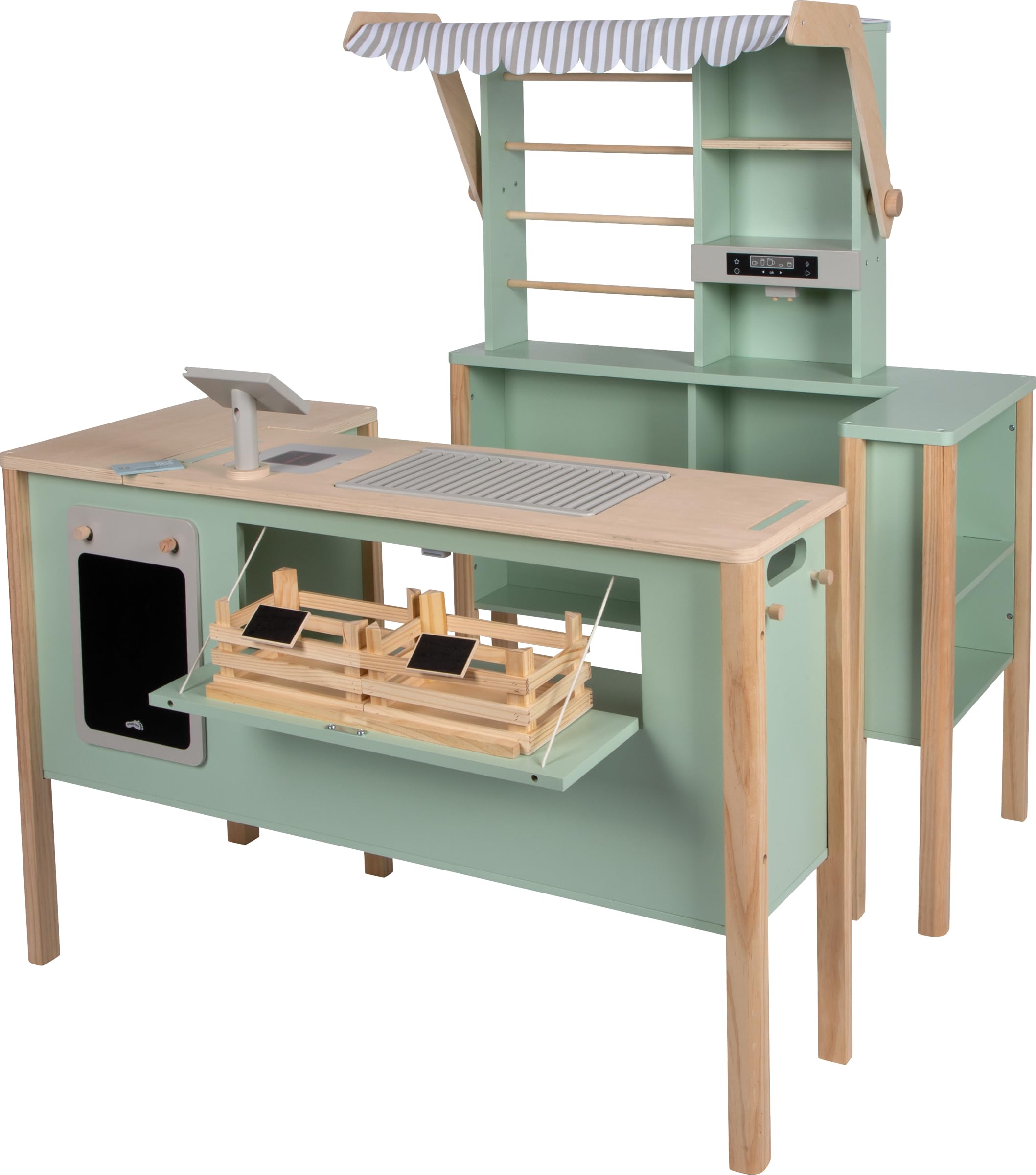 smallfoot 12688 cucina gioco negozio verde fresh con accessori