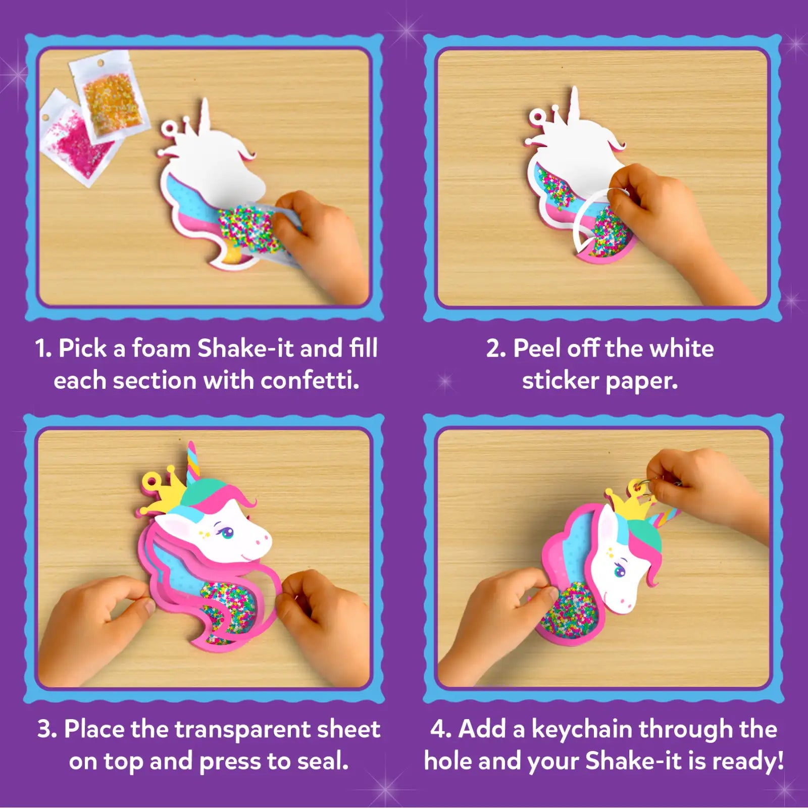 Skillmatics Shake-its Unicorns & Princesses kit unicorni 4-9 anni