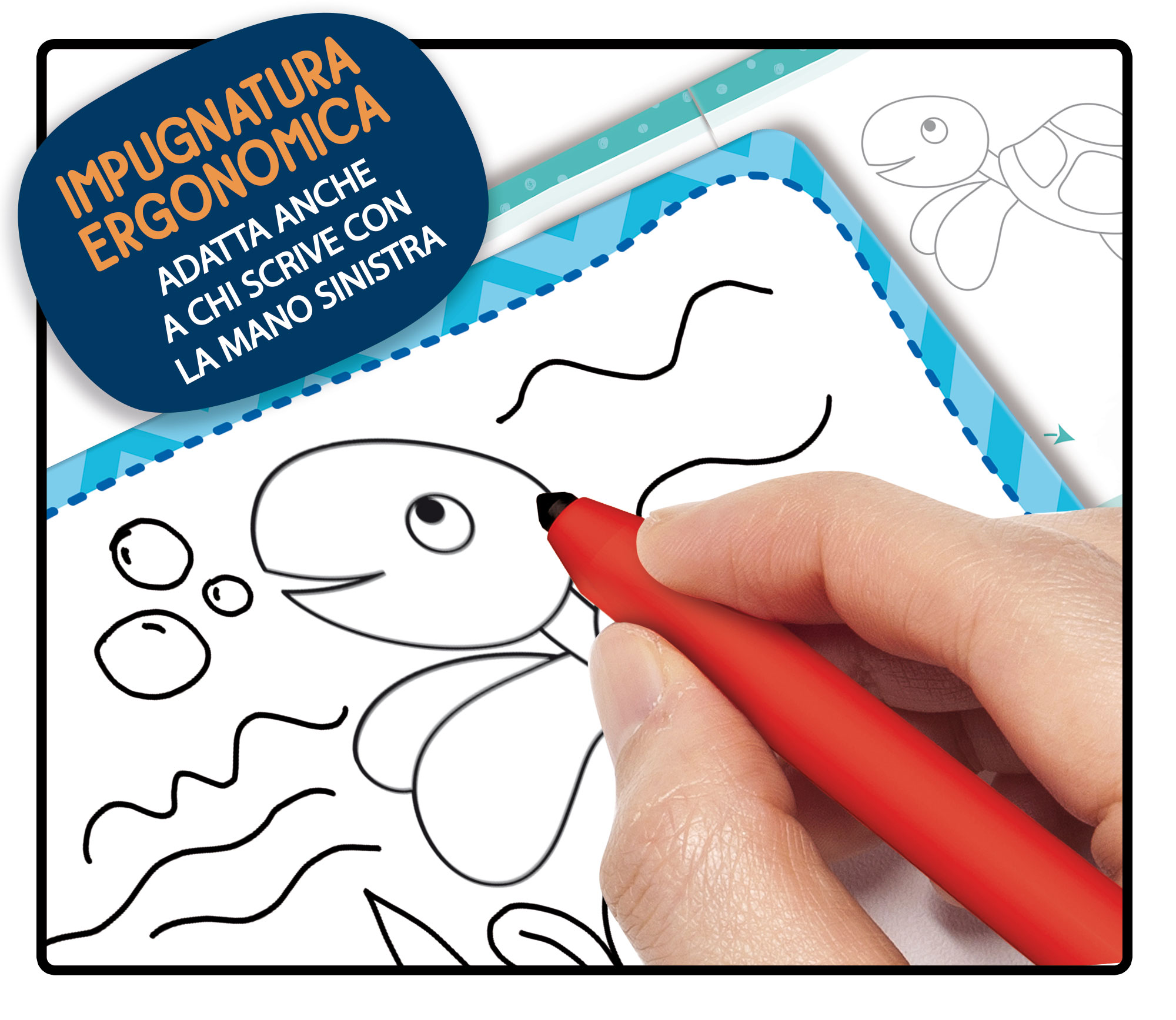 Lisciani Montessori Pen Scuola di Disegno kit disegno ergonomico