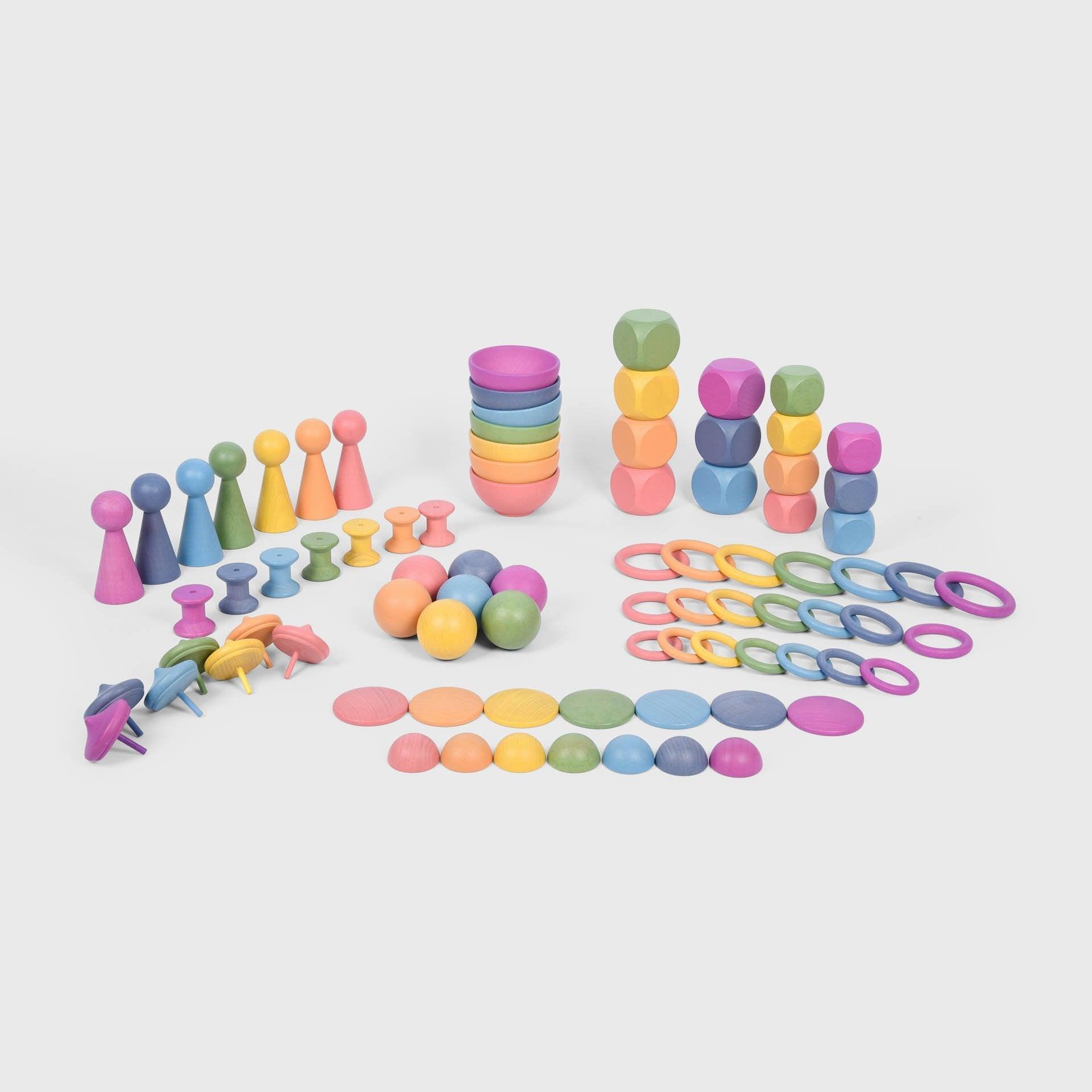 Tickit Rainbow Wooden Super Set gioco legno 84 pezzi