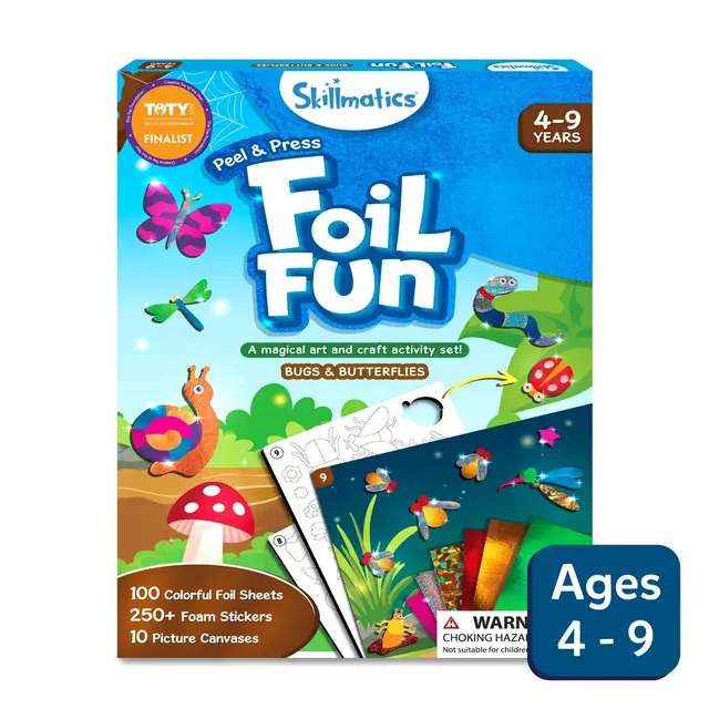 Skillmatics Foil Fun Bugs & Butterflies kit foil 4-9 anni