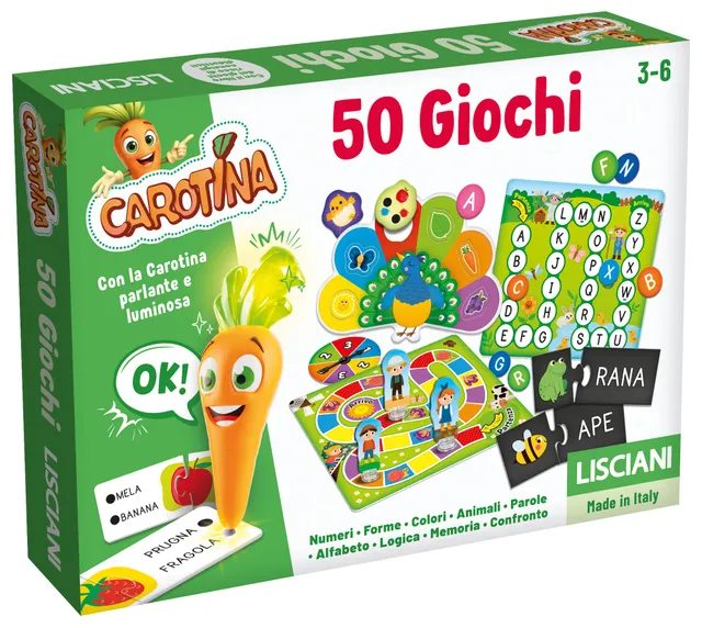 Lisciani Carotina Penna Parlante 50 Giochi quiz prescolare
