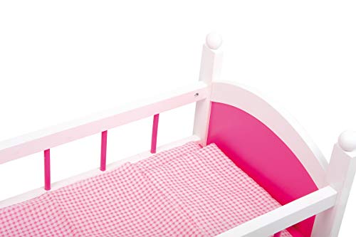 smallfoot lettino bambole legno rosa lettino rosa