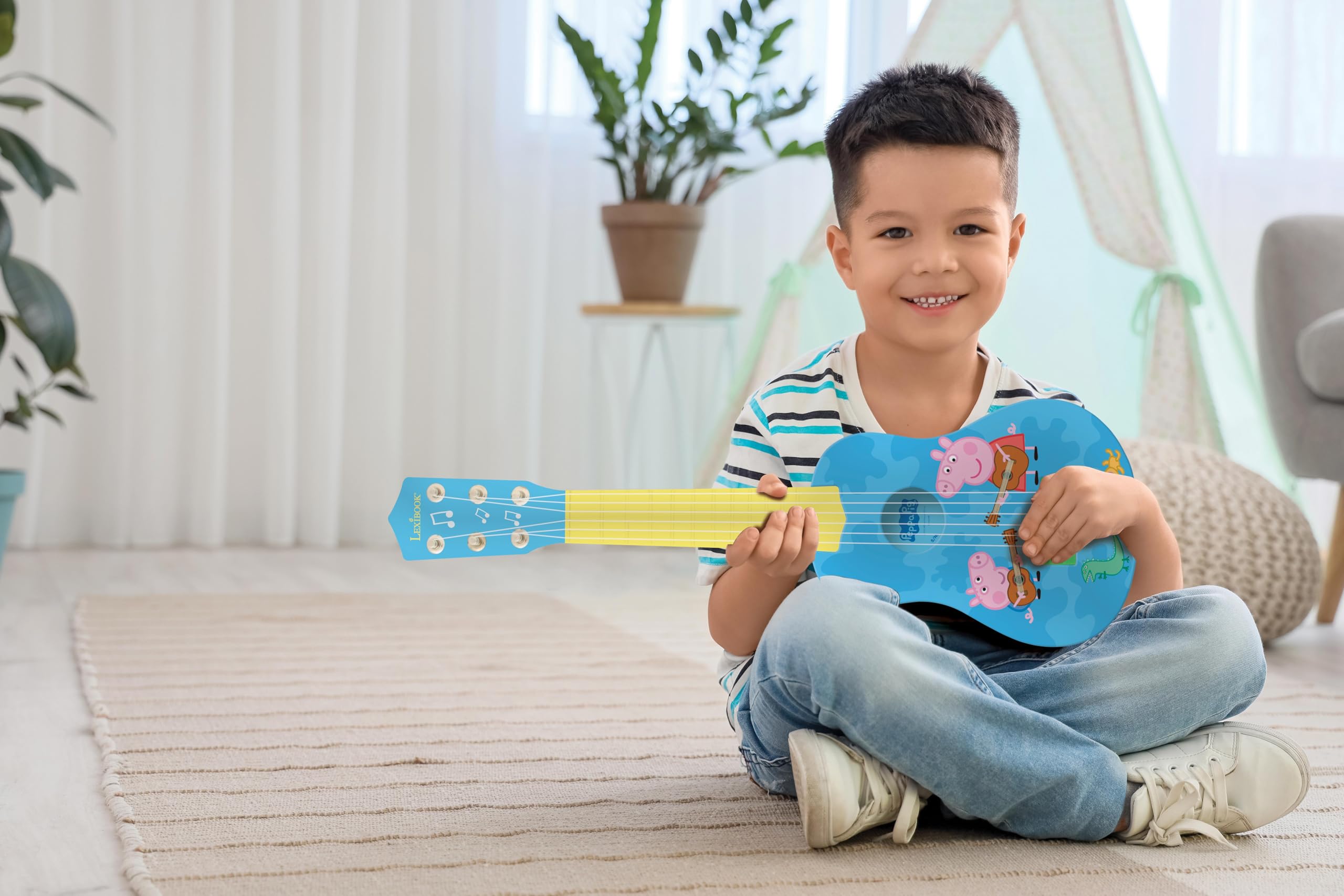 Lexibook Peppa Pig K200PPLXB chitarra bambini blu giallo 53 cm