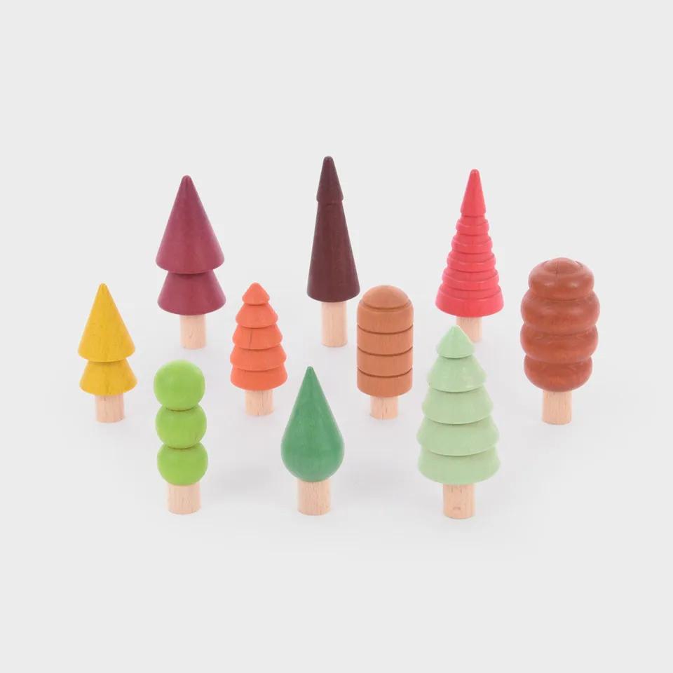 Tickit Seasonal Woodland alberi legno 10 pezzi stagioni