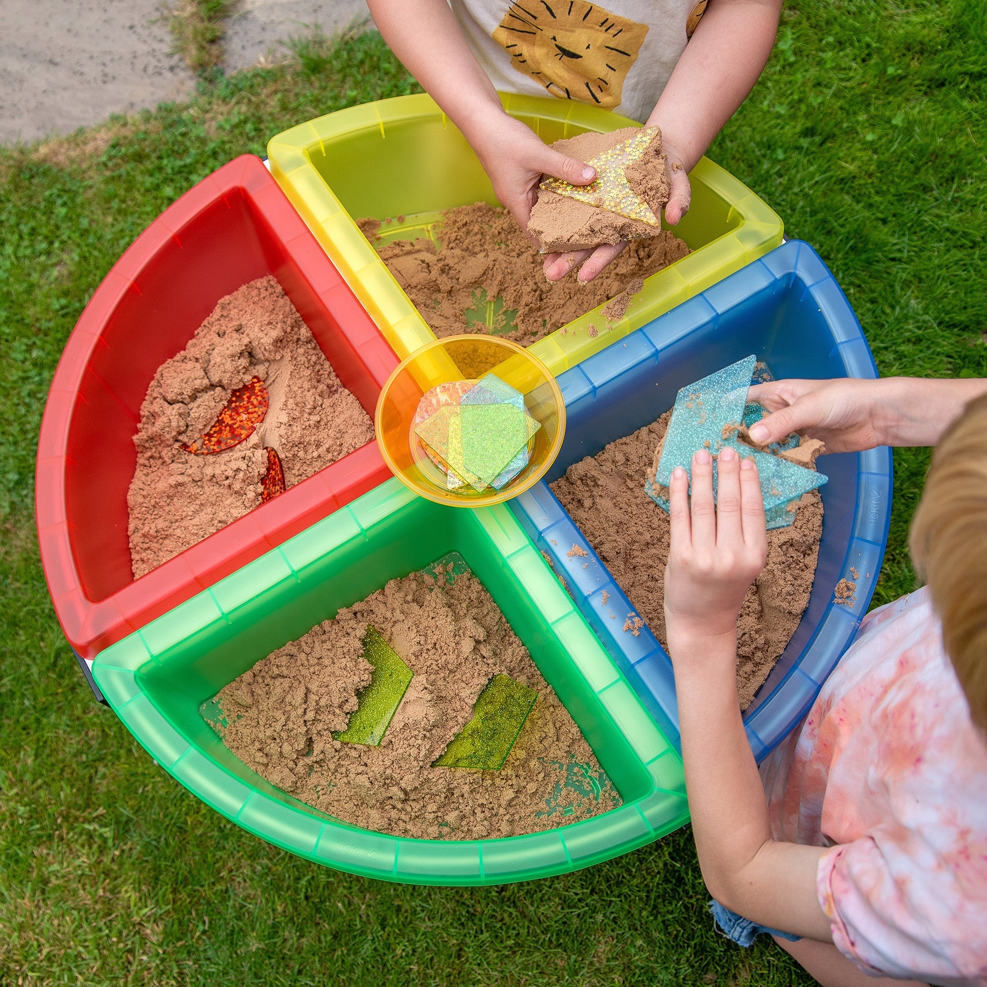 Tickit Discovery Colour Quadrant Trays vassoi 4 pezzi colorati
