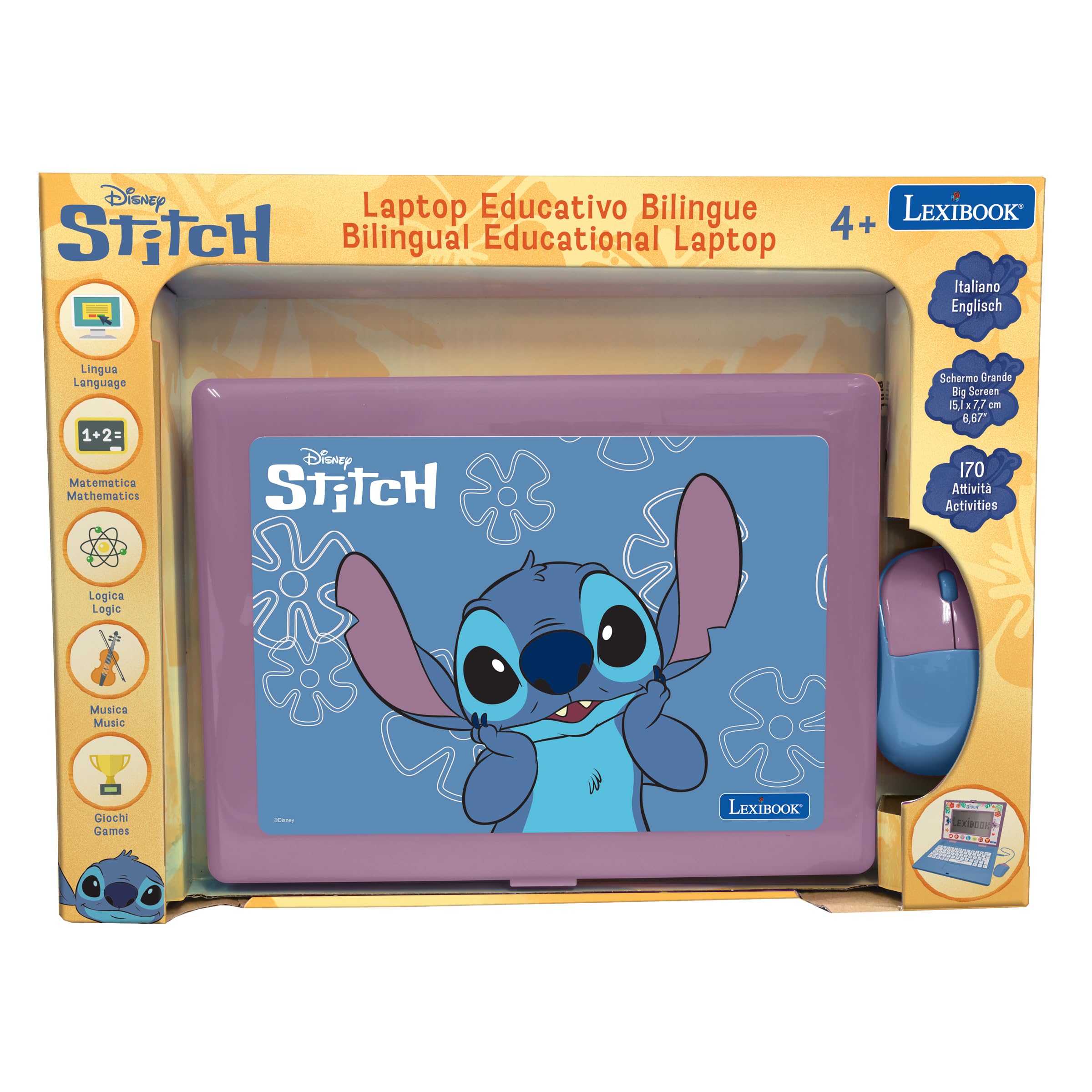 Lexibook Stitch JC599Di5 Computer Educativo Bilingue Bambini
