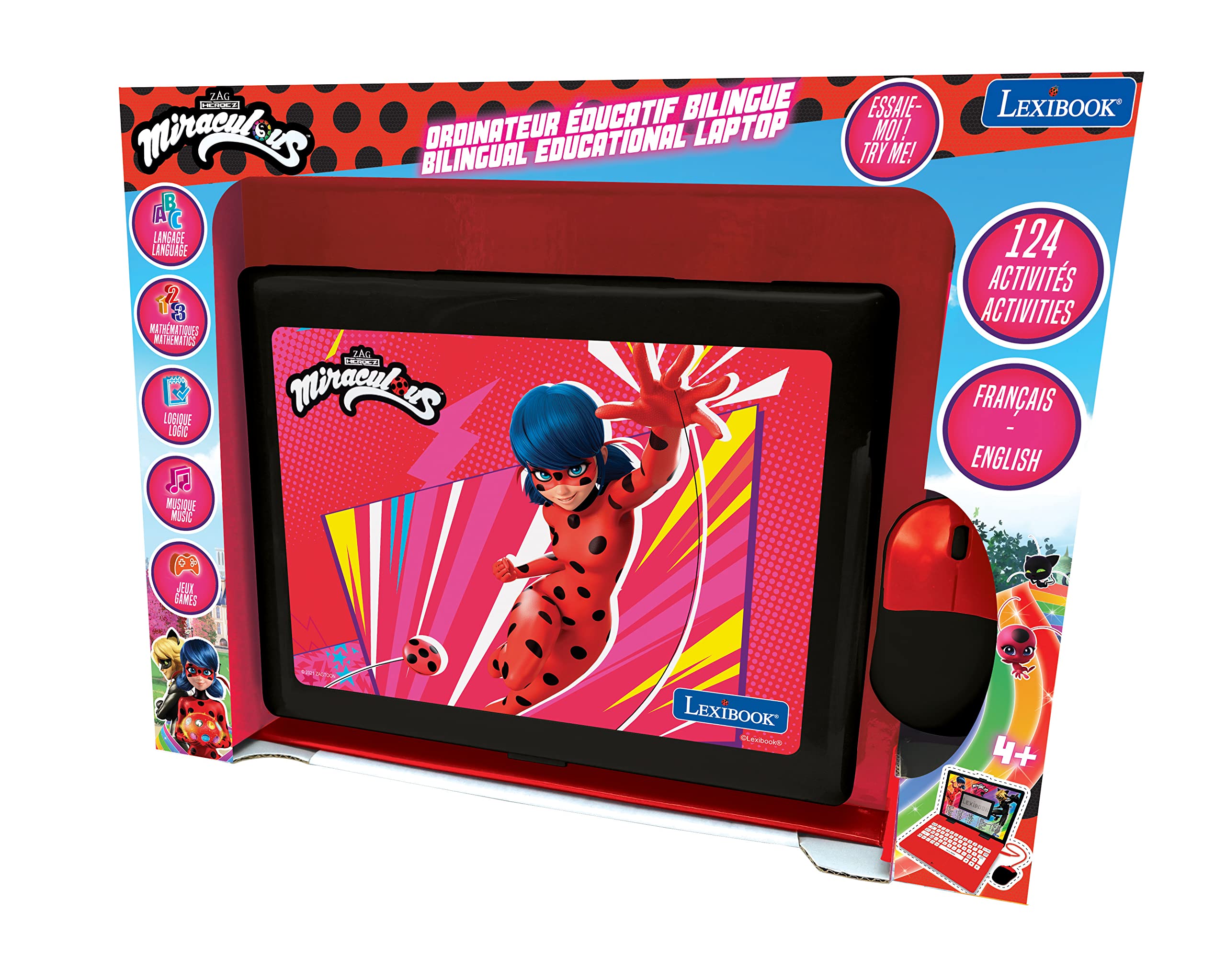 Lexibook Miraculous JC598iMIMI computer educativo nero rosso
