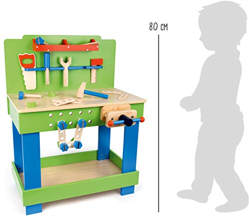 smallfoot Frederico 1579 banco lavoro legno 3 anni con morsa