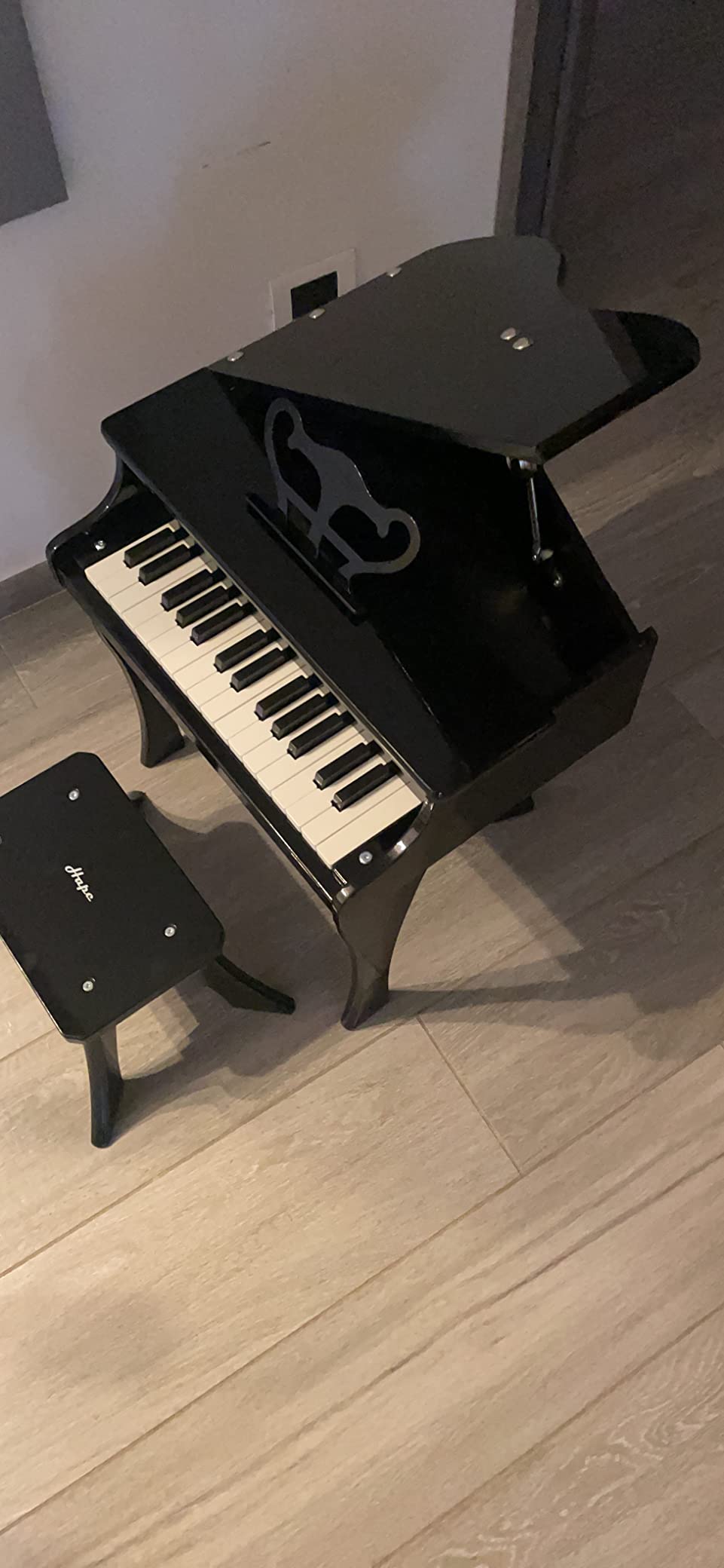Hape E0320 Pianoforte a Coda giocattolo nero