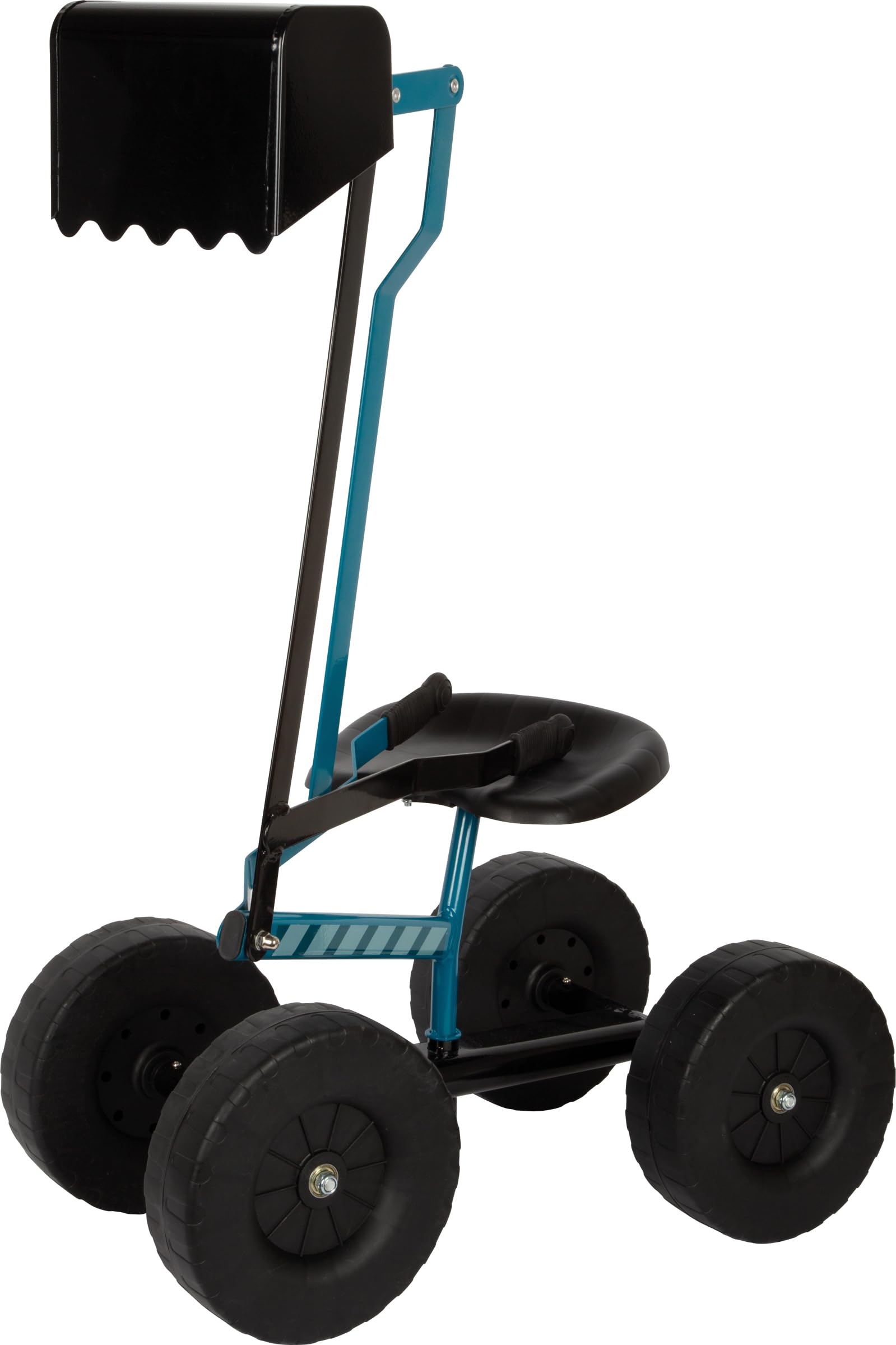 small foot 12798 escavatore cavalcabile blu girevole 360°