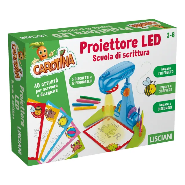 Lisciani Carotina Proiettore Led Scuola di Scrittura gioco educativo