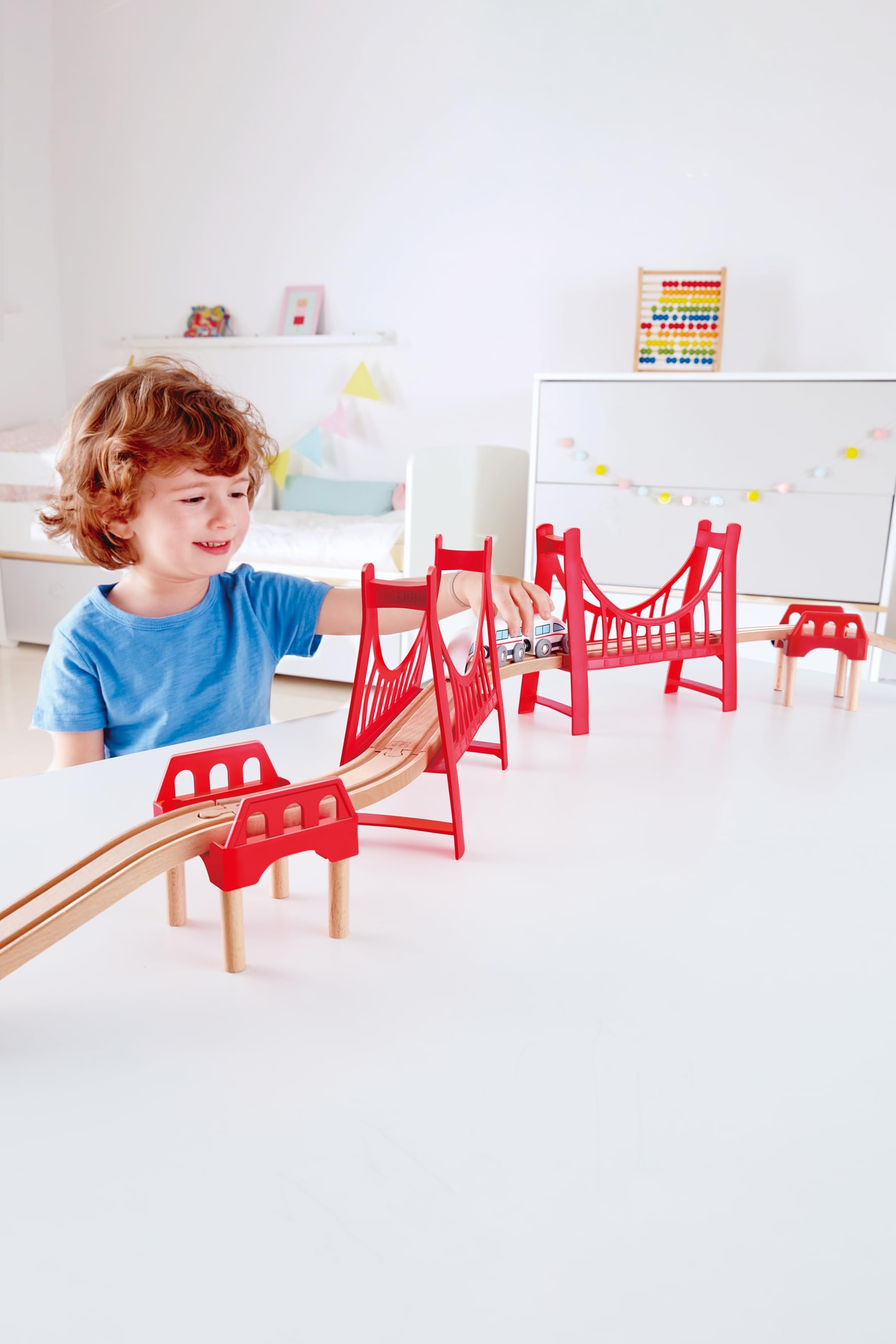 Hape Doppio Ponte Sospeso ponte per trenini legno