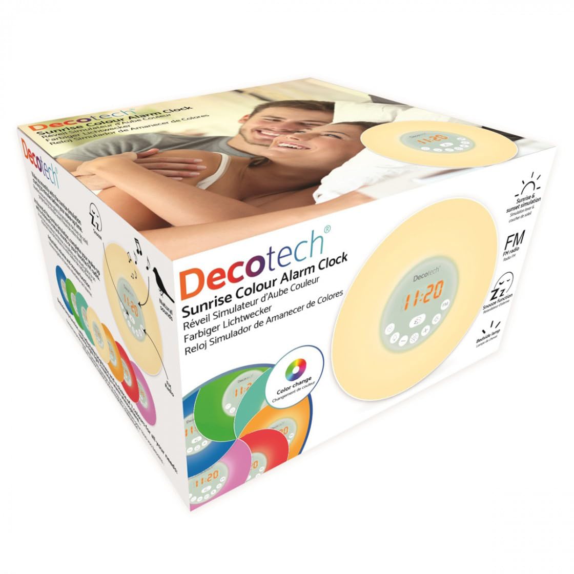 Lexibook Decotech RL998 radiosveglia alba con suoni natura