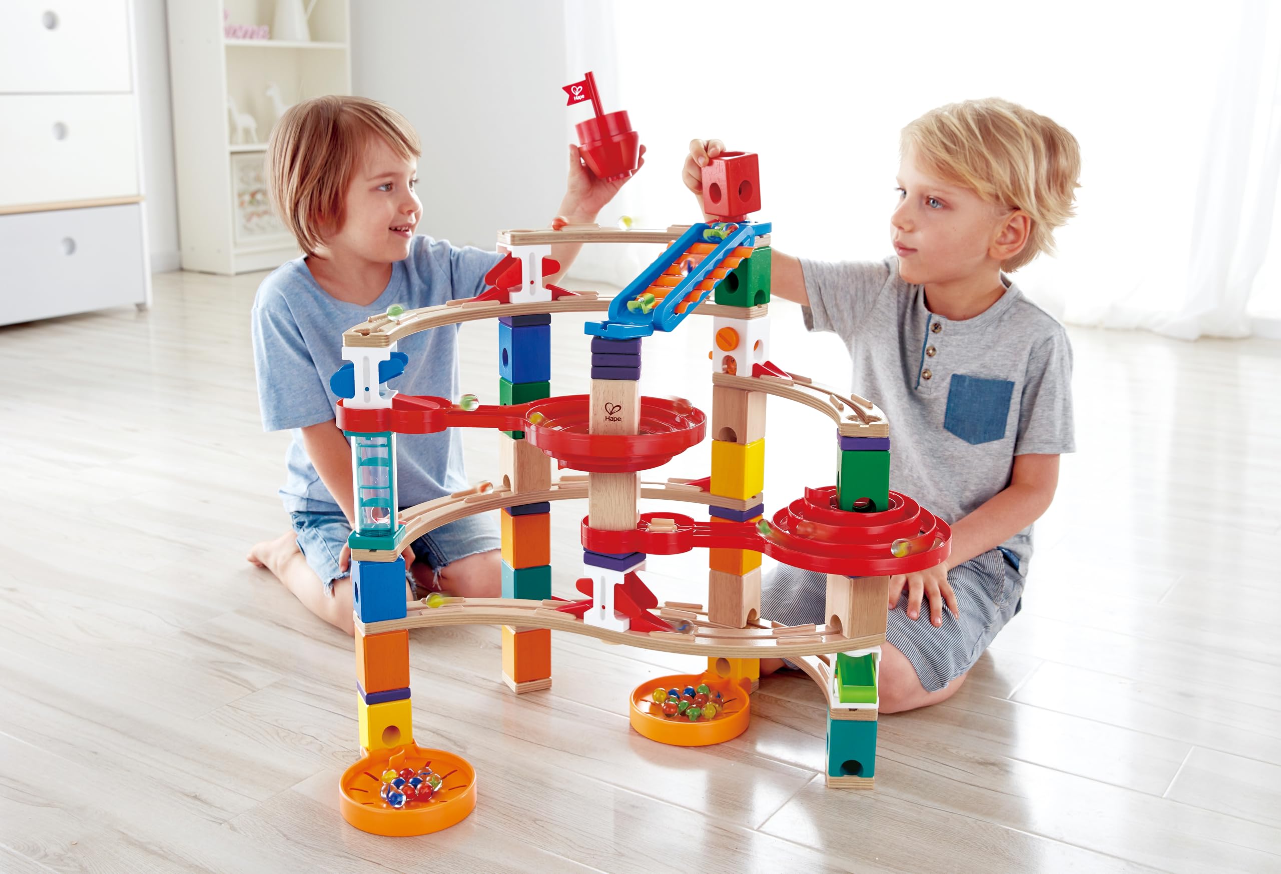 Hape Quadrilla Super Spirali pista biglie legno 129 pezzi