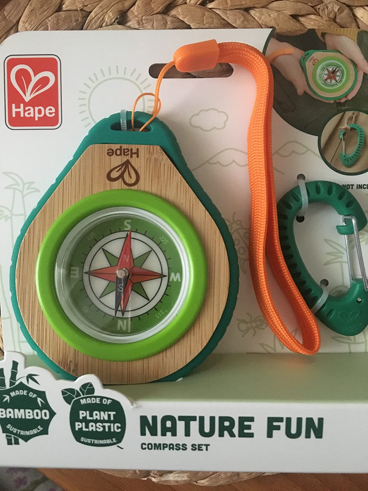 Hape Nature Fun E5575 camper set bussola e moschettone