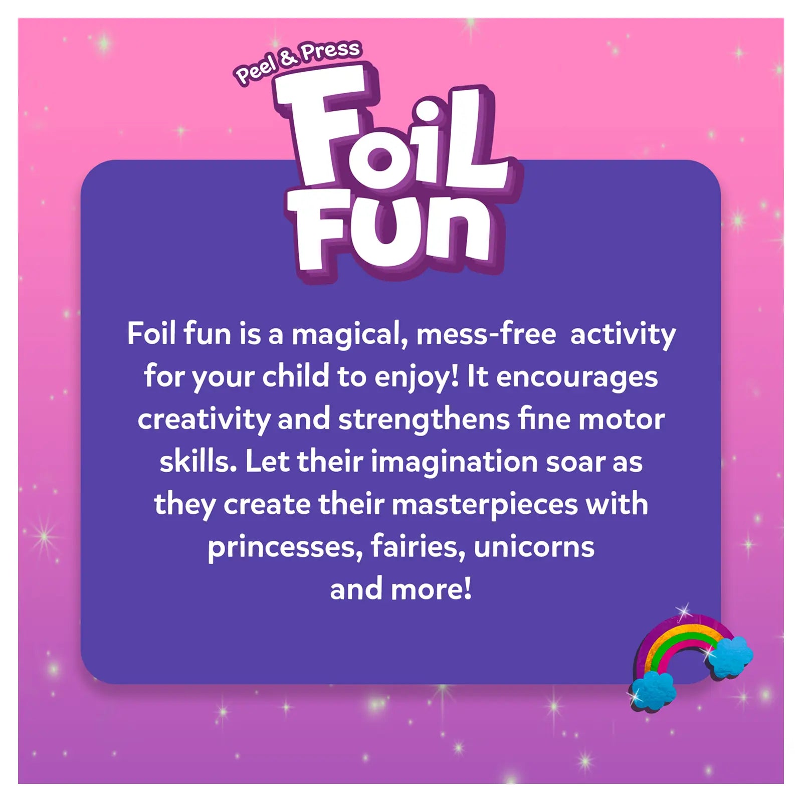 Skillmatics Foil Fun Unicorn Princess kit arte foil 4-9 anni