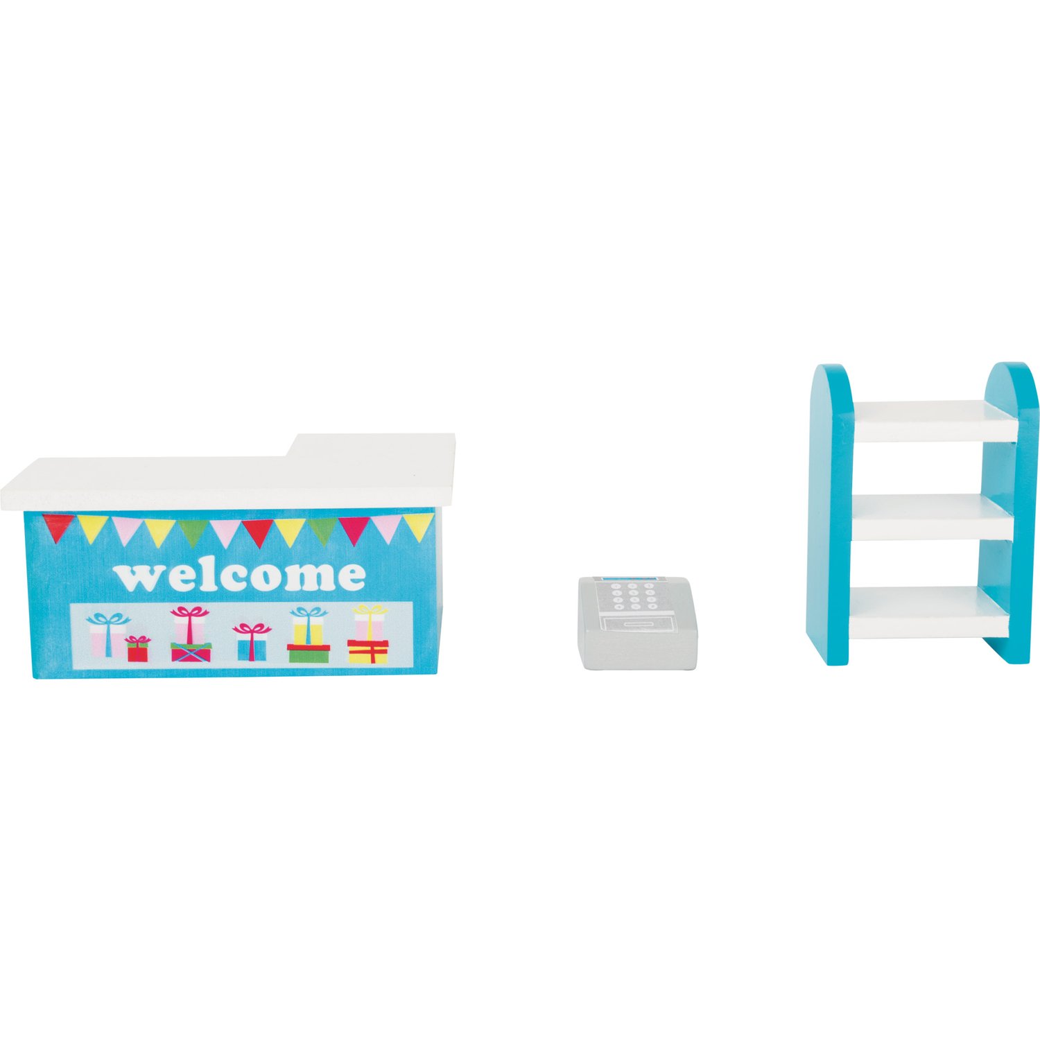 smallfoot 10853 casa supermercato legno con accessori