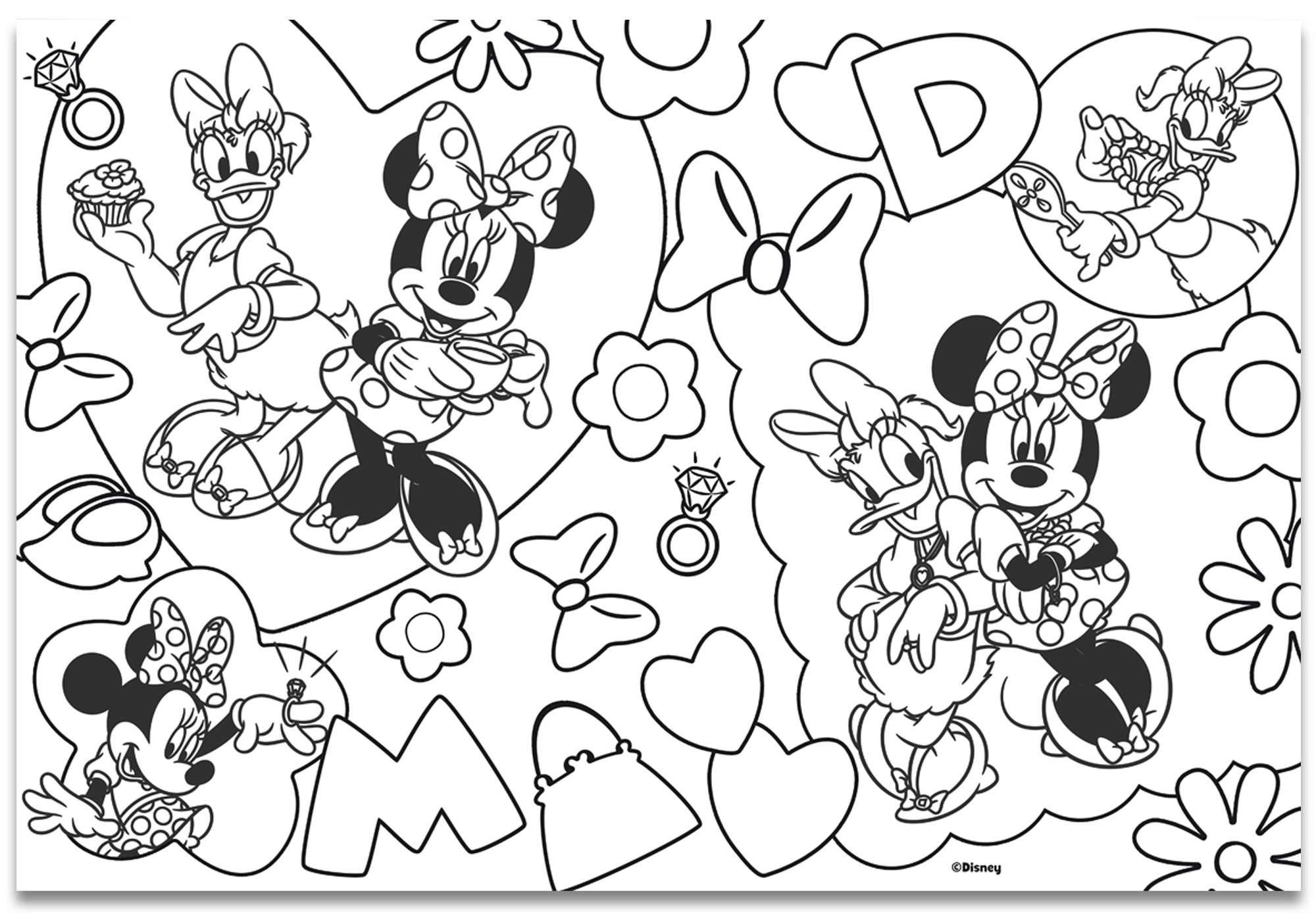 Lisciani Df Plus 60 Minnie puzzle bambine da colorare