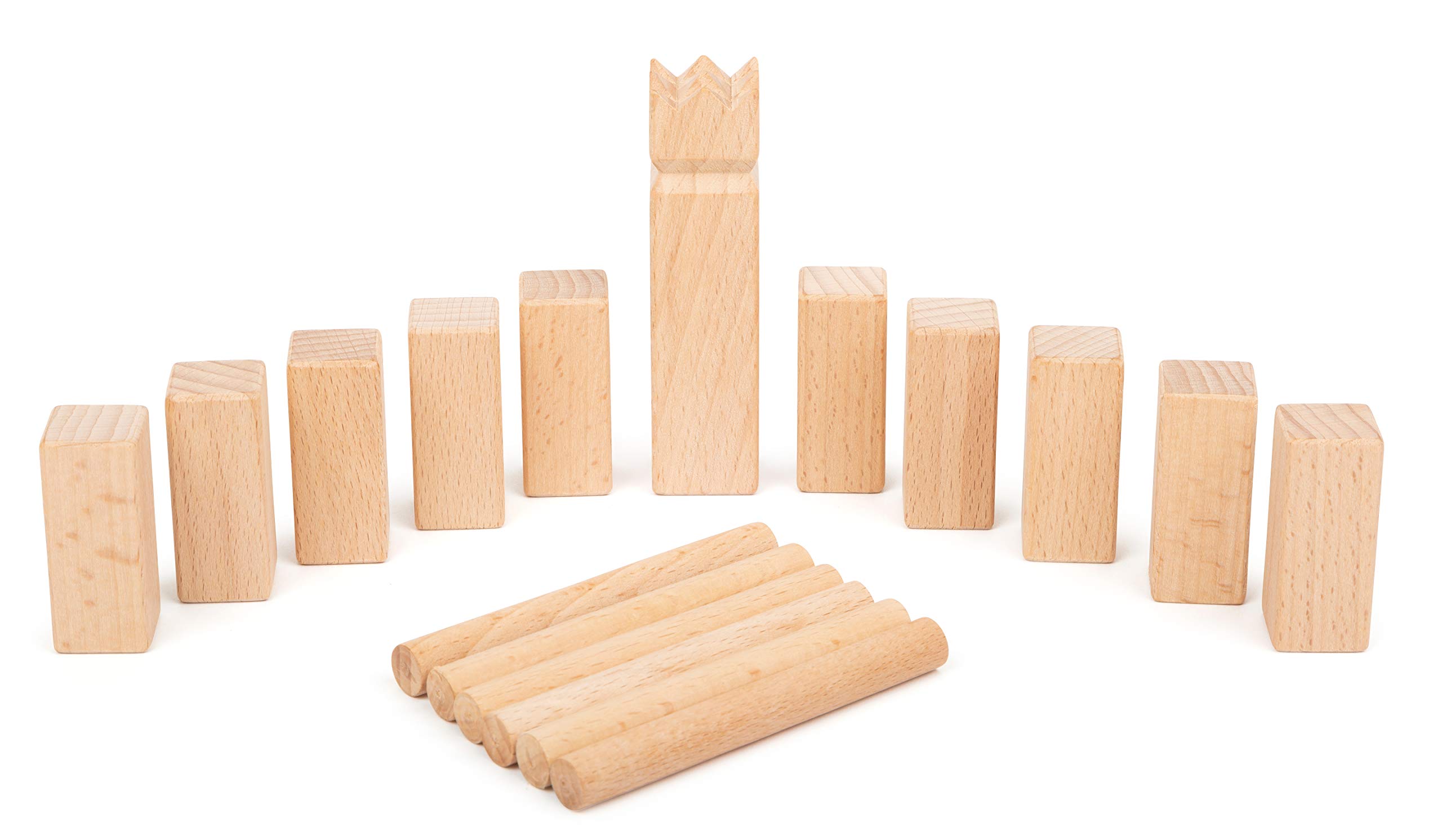 Smallfoot 11356 Mini-Kubb gioco vichinghi in legno 17 pezzi