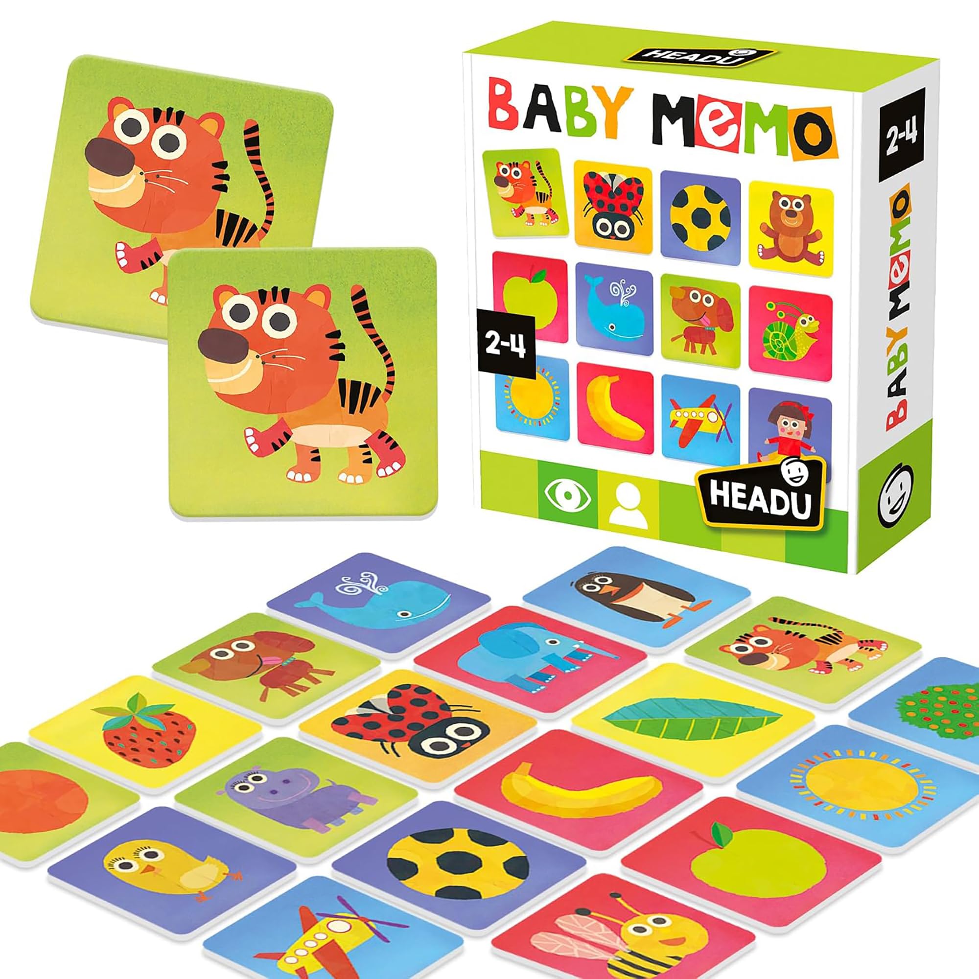 Headu Tactile Baby Memo gioco di memoria 36 tessere 2-4 anni