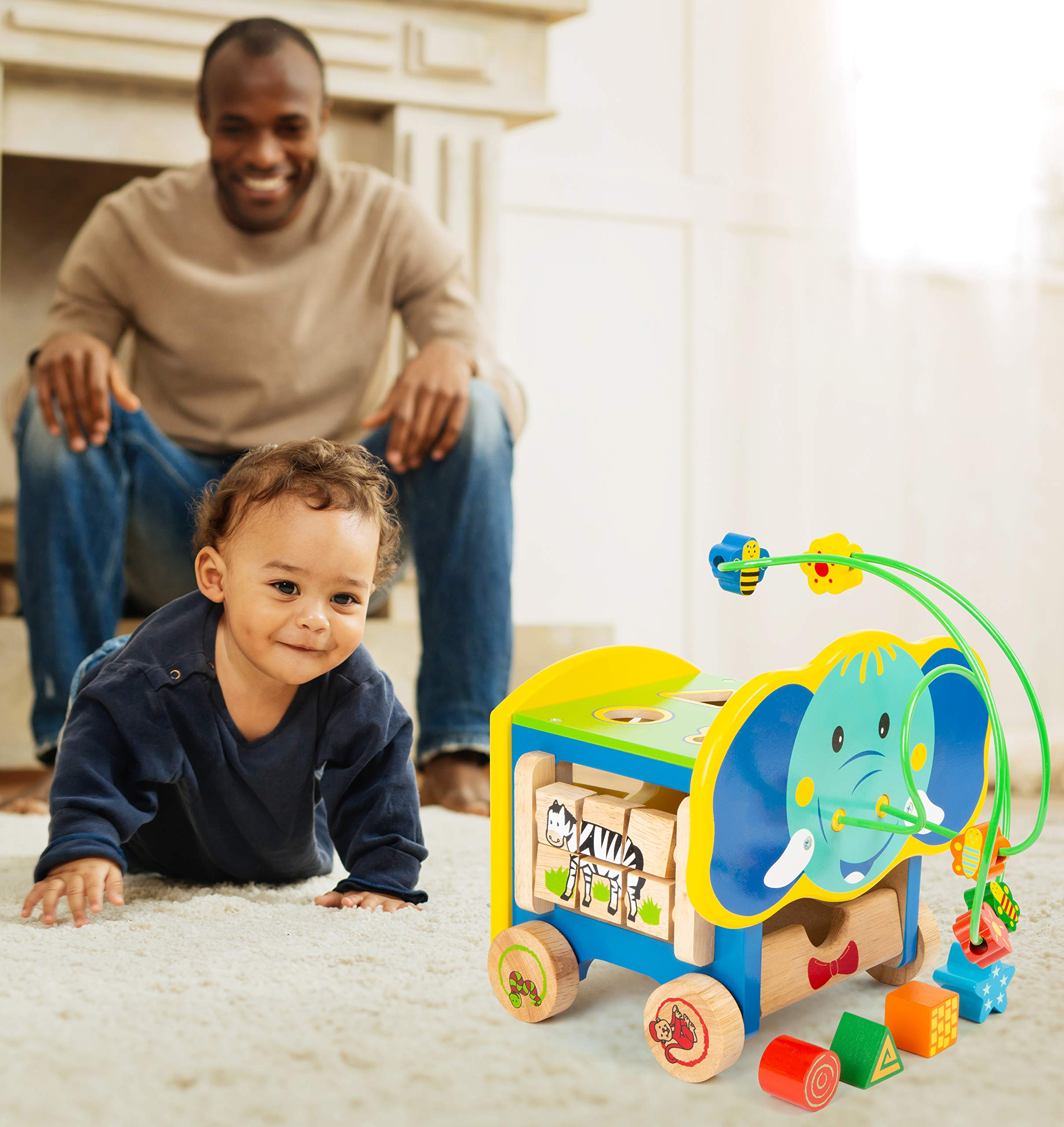 smallfoot Elefante Activity 1567 cubo motricità legno 1 anno