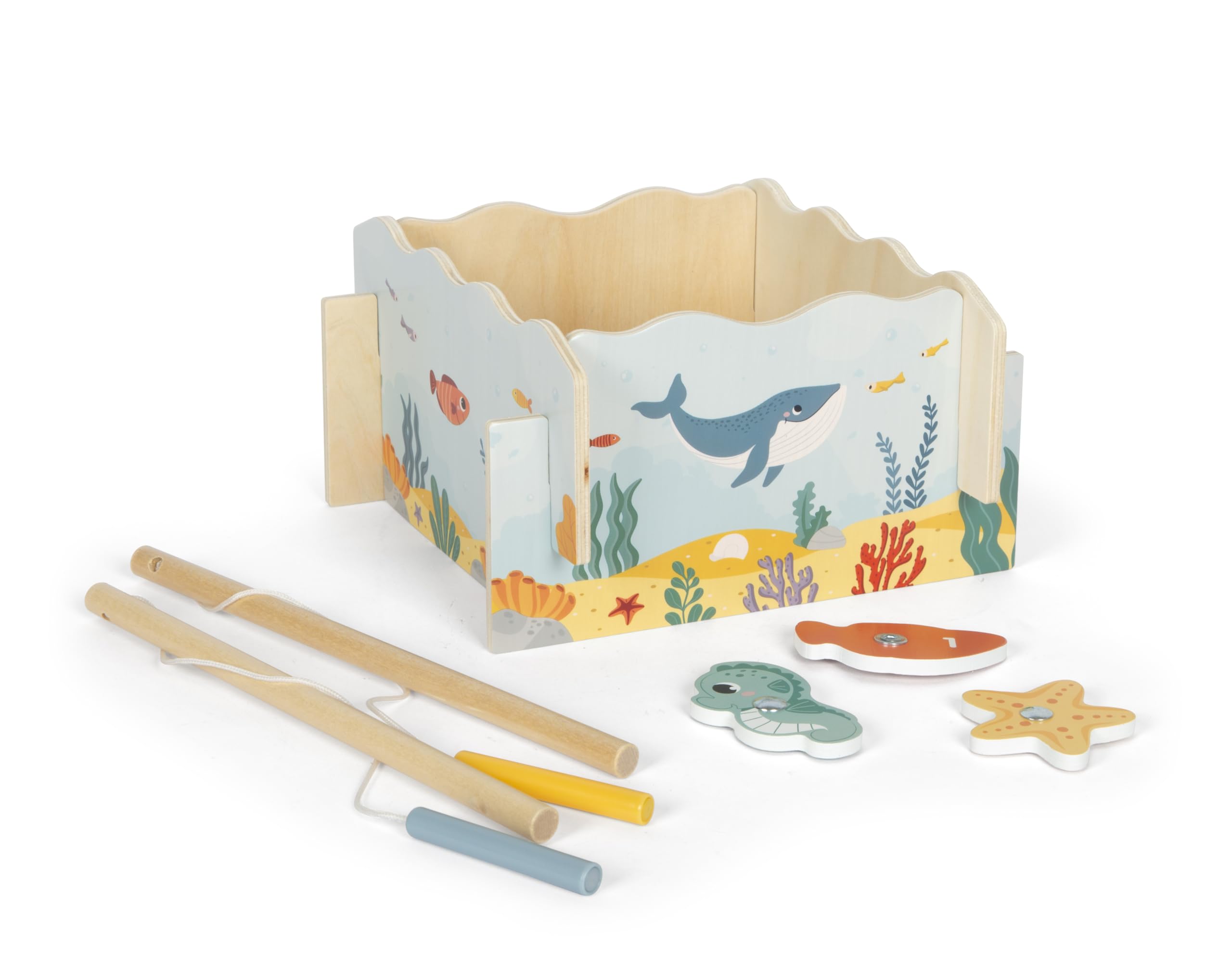 Small Foot Mondi di Mare Gioco Pesca Magnetico 24 Pezzi