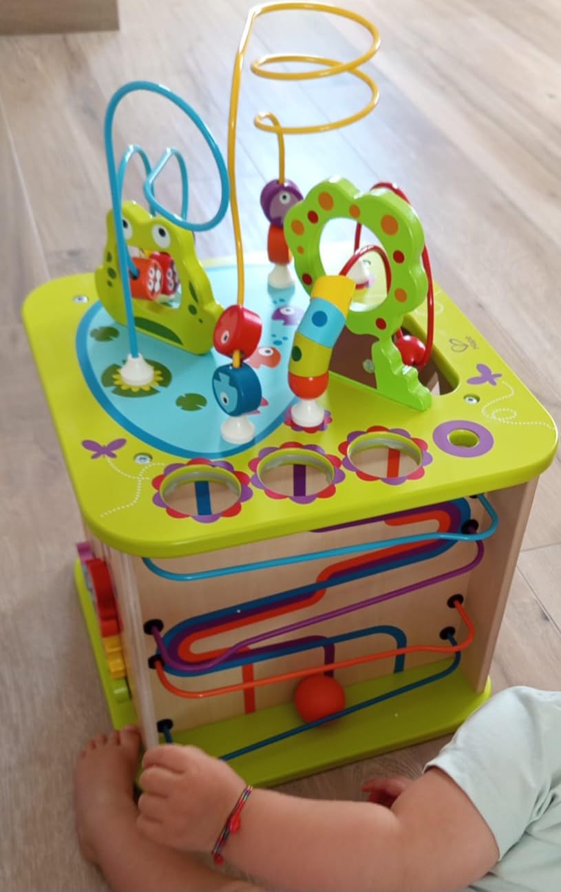 Hape Cubo Multiattività cubo legno 5 facce gioco 12 mesi